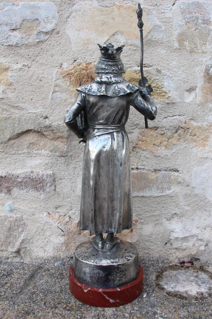Bronze Of Saint Louis, Signed By Emmanuel Fremiet im Angebot 3