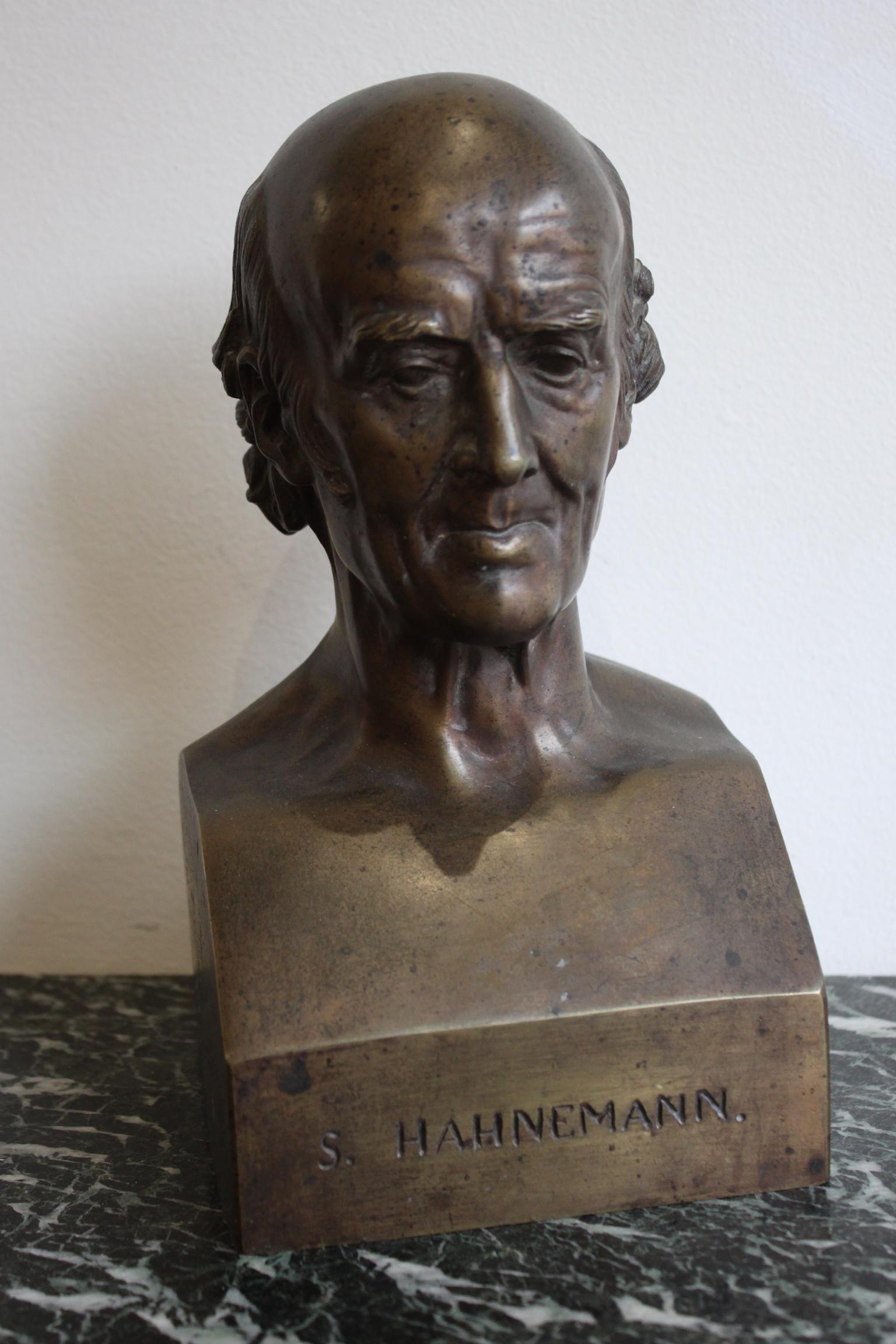 Patinated Bronze of Samuel Hahnemann by David d'Angers, 1837
