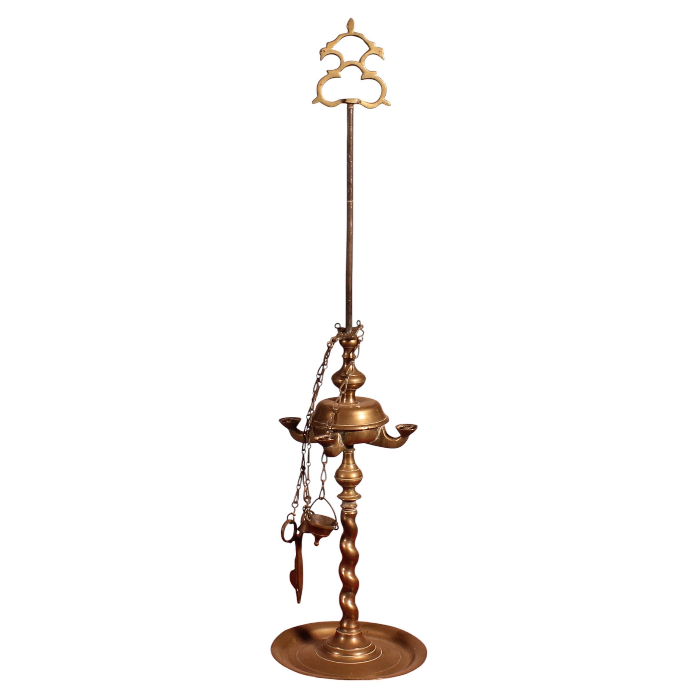 Bronze Oil Lamp—18th Century—spain