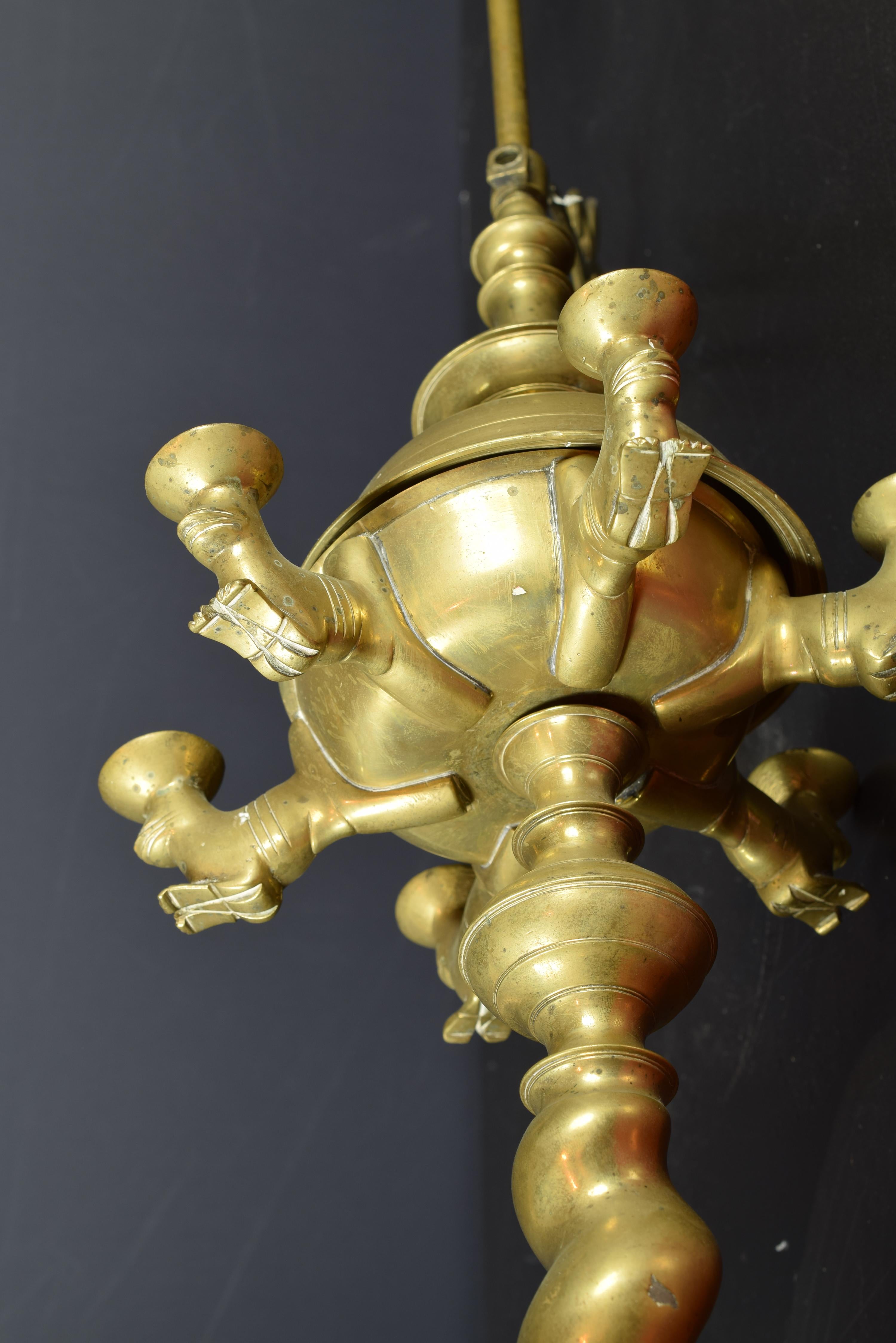 Bronze Oil Lamp, 19th Century For Sale 1