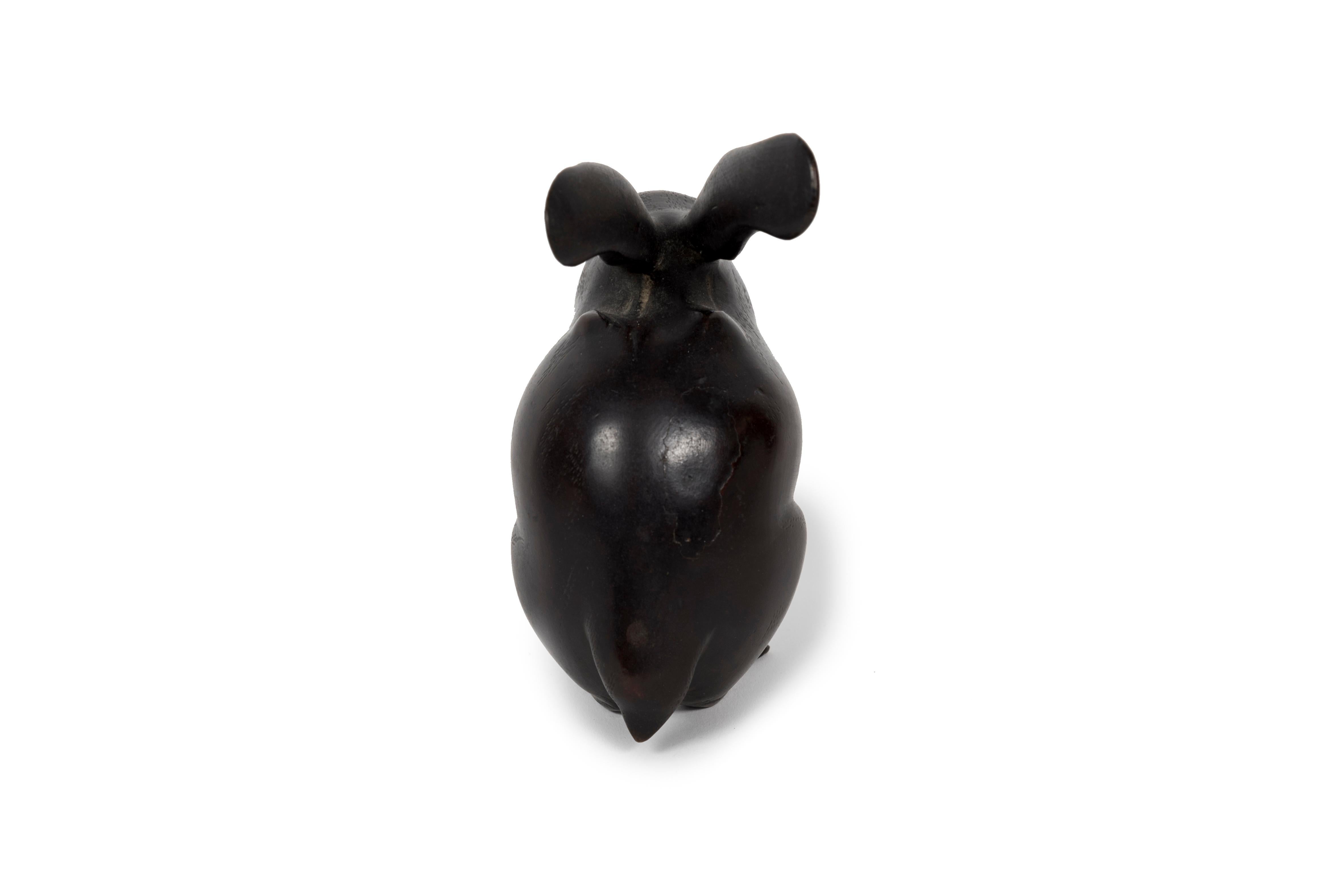Bronze-Okimono-Skulptur eines stehenden Hares (Meiji-Periode) im Angebot