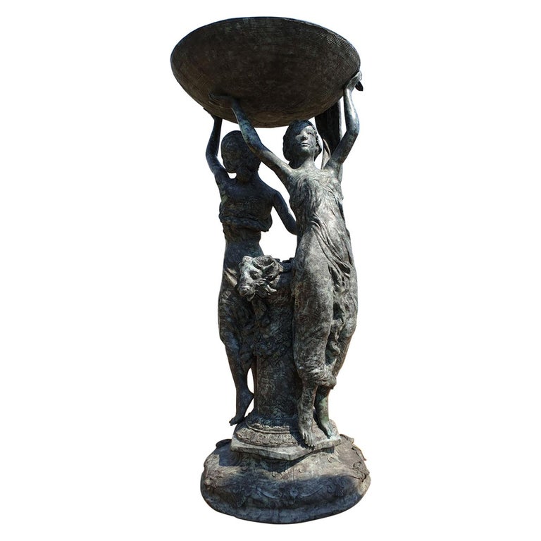 Bronze Old Freestanding Fountain For Sale at 1stDibs