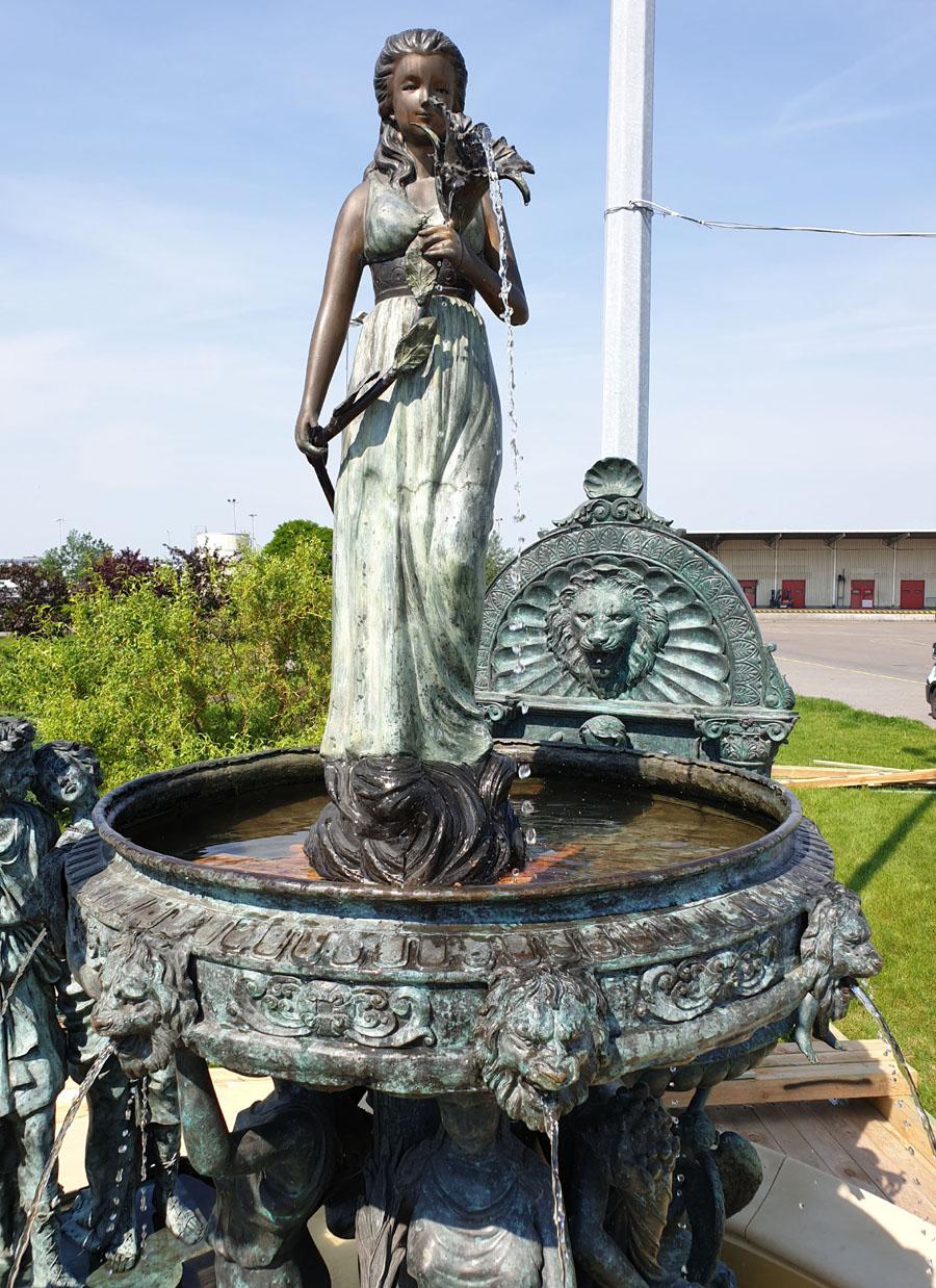 Neoclassical Bronze Old Palace Freestanding Fountain