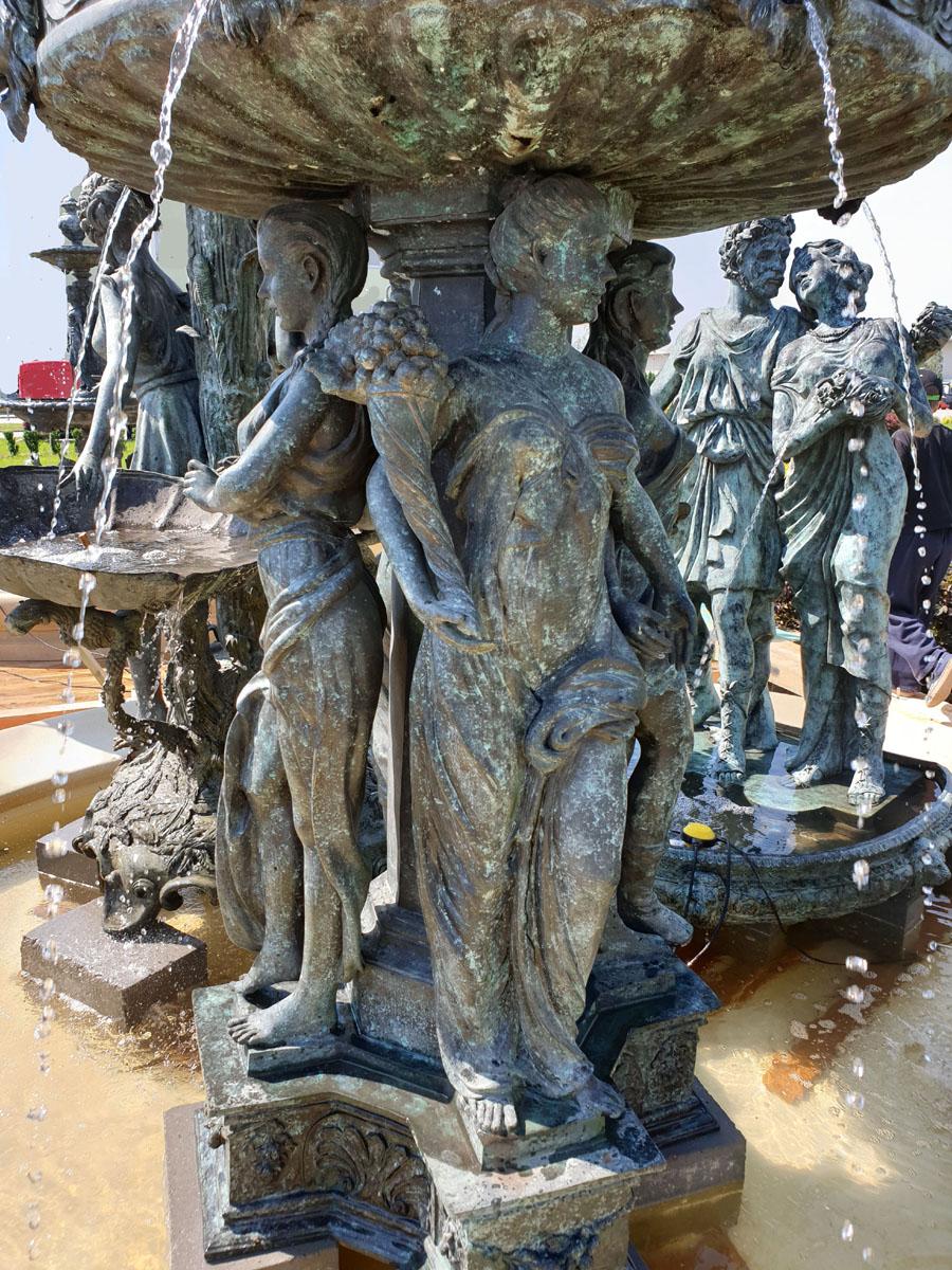 20th Century Bronze Old Palace Freestanding Fountain
