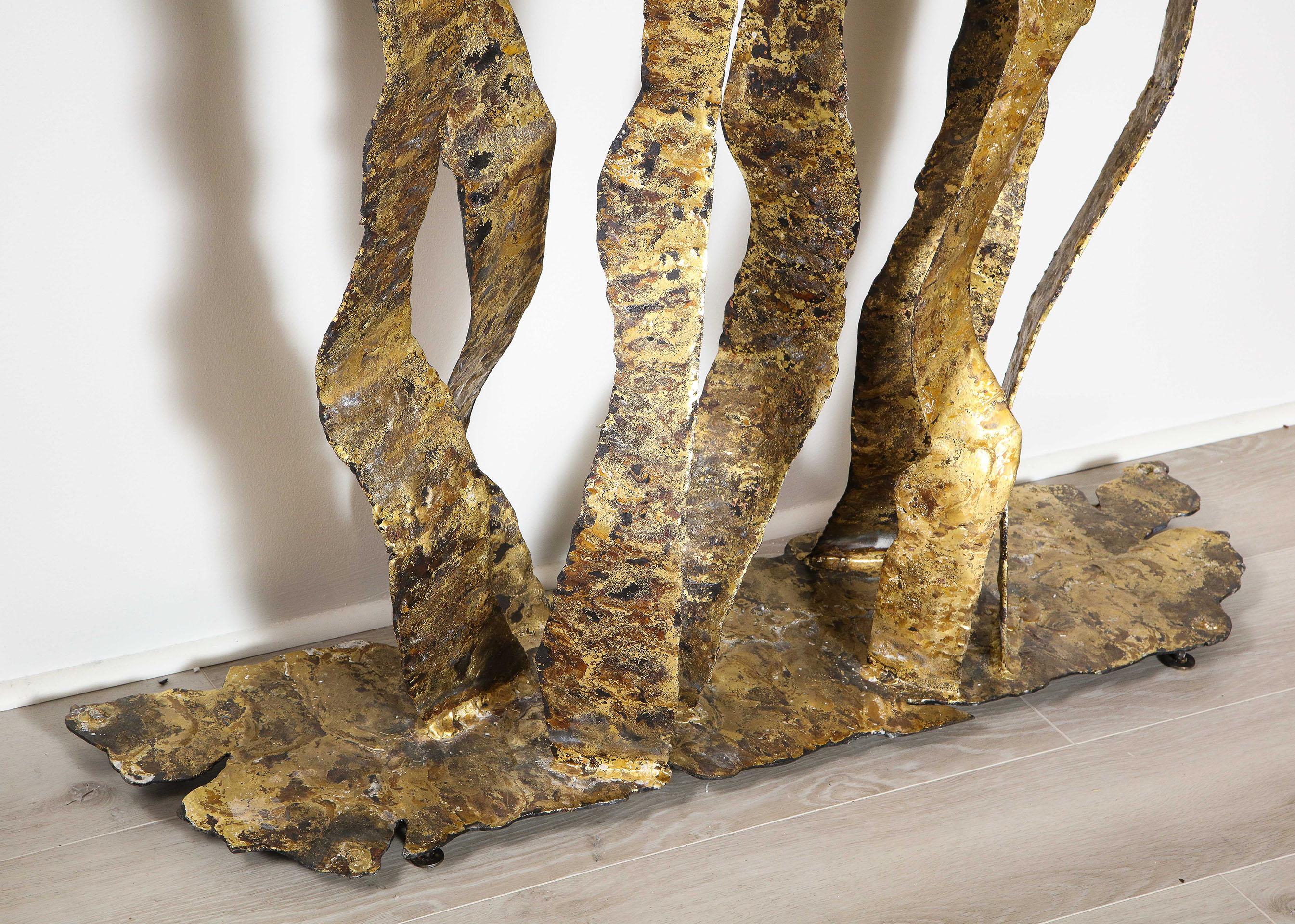 Bronze on Steel Console Table, by Silas Seandel 9