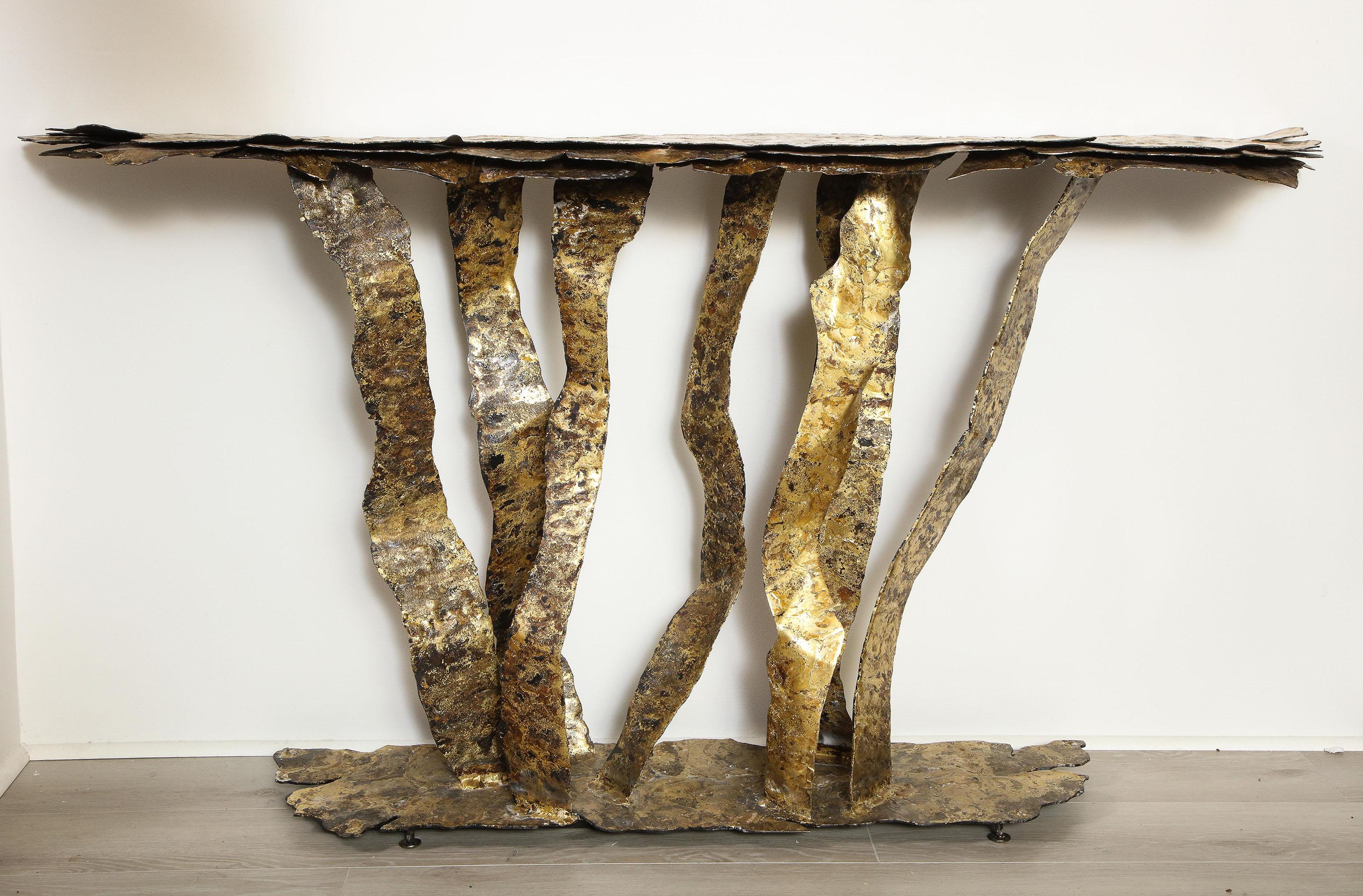 American Bronze on Steel Console Table, by Silas Seandel