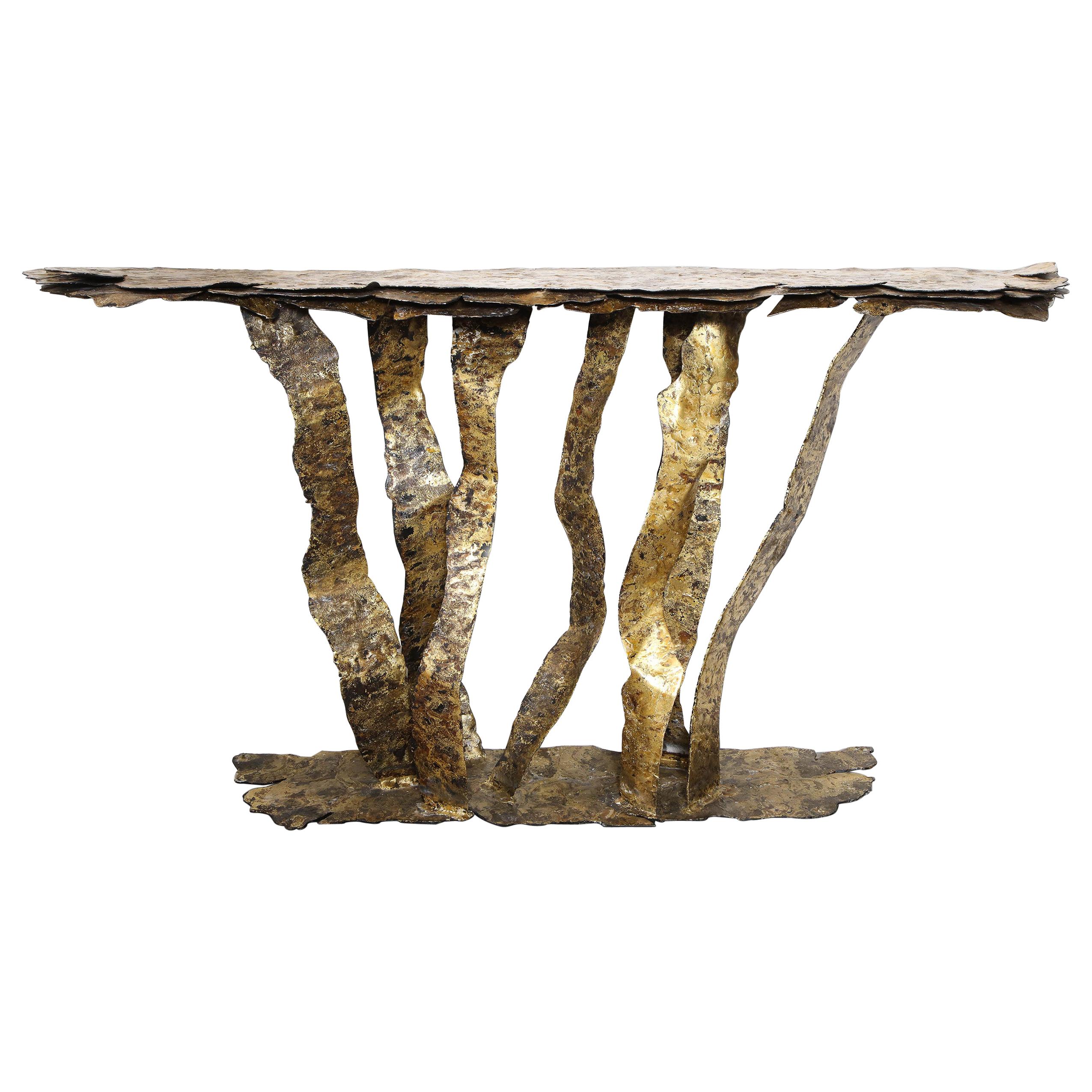 Bronze on Steel Console Table, by Silas Seandel