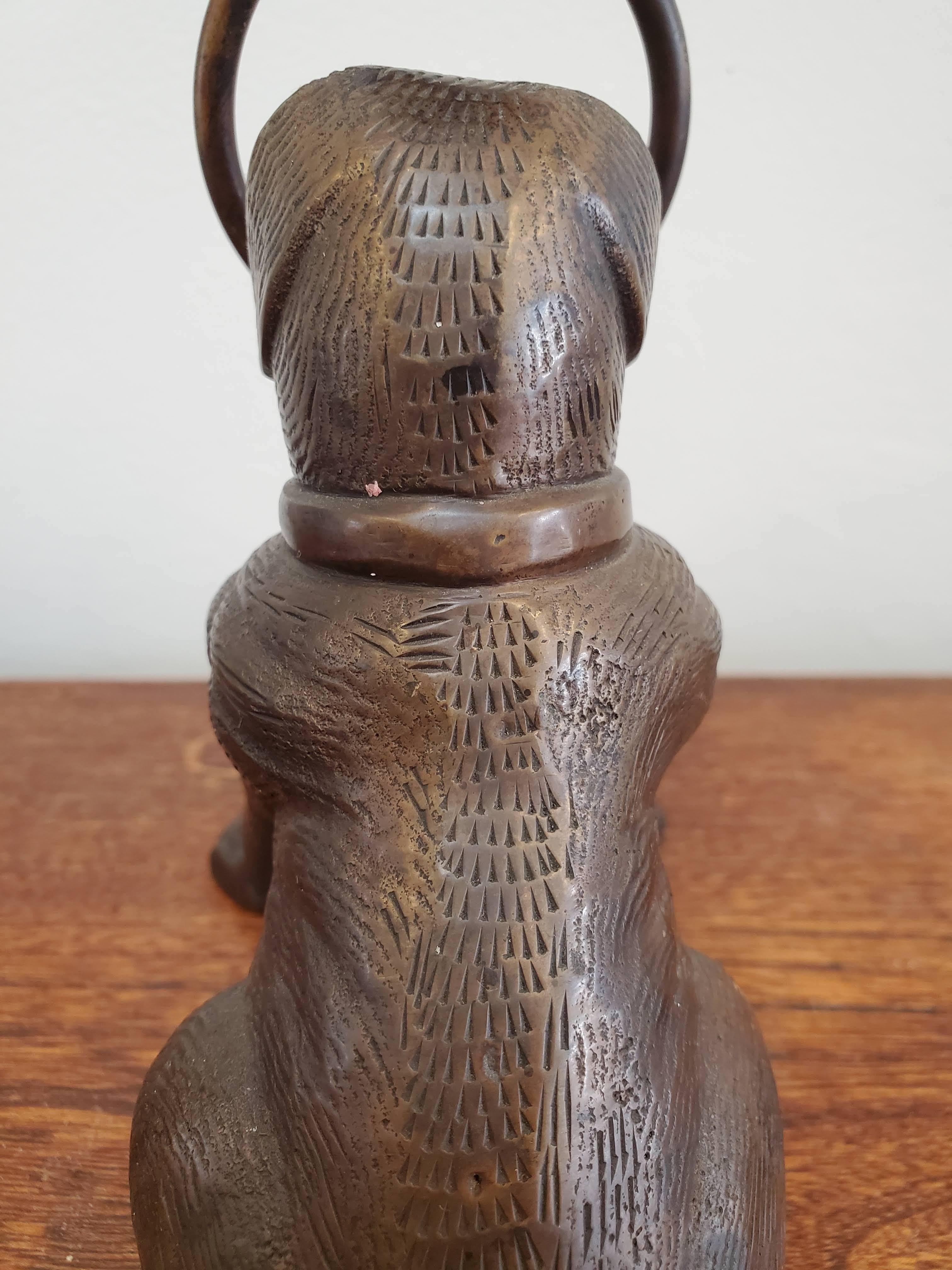 Bronze Candle Holder in the Form of a Labrador Retriever 2