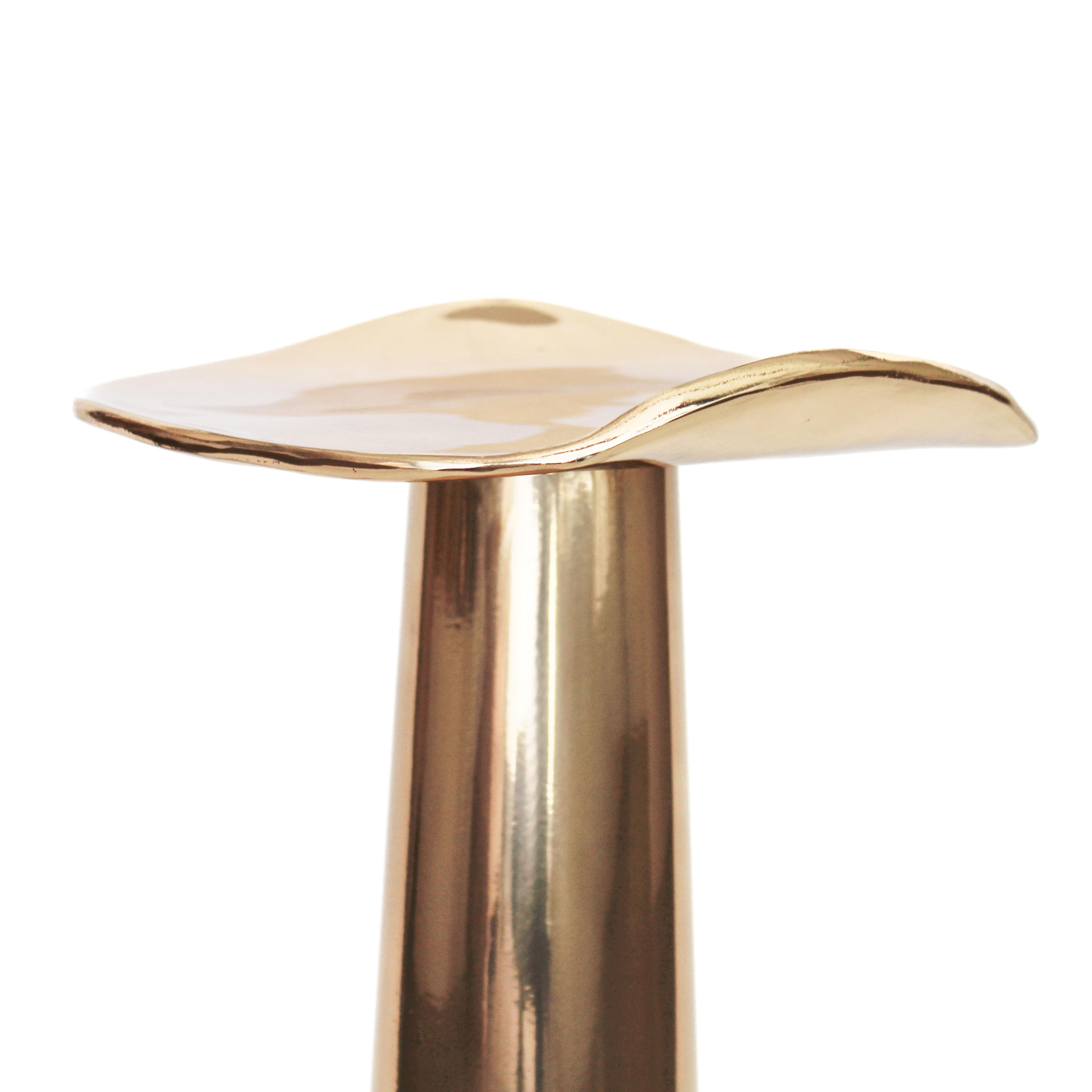 Bronze Onda Cone Side Table by Studio Sunt In New Condition For Sale In Geneve, CH