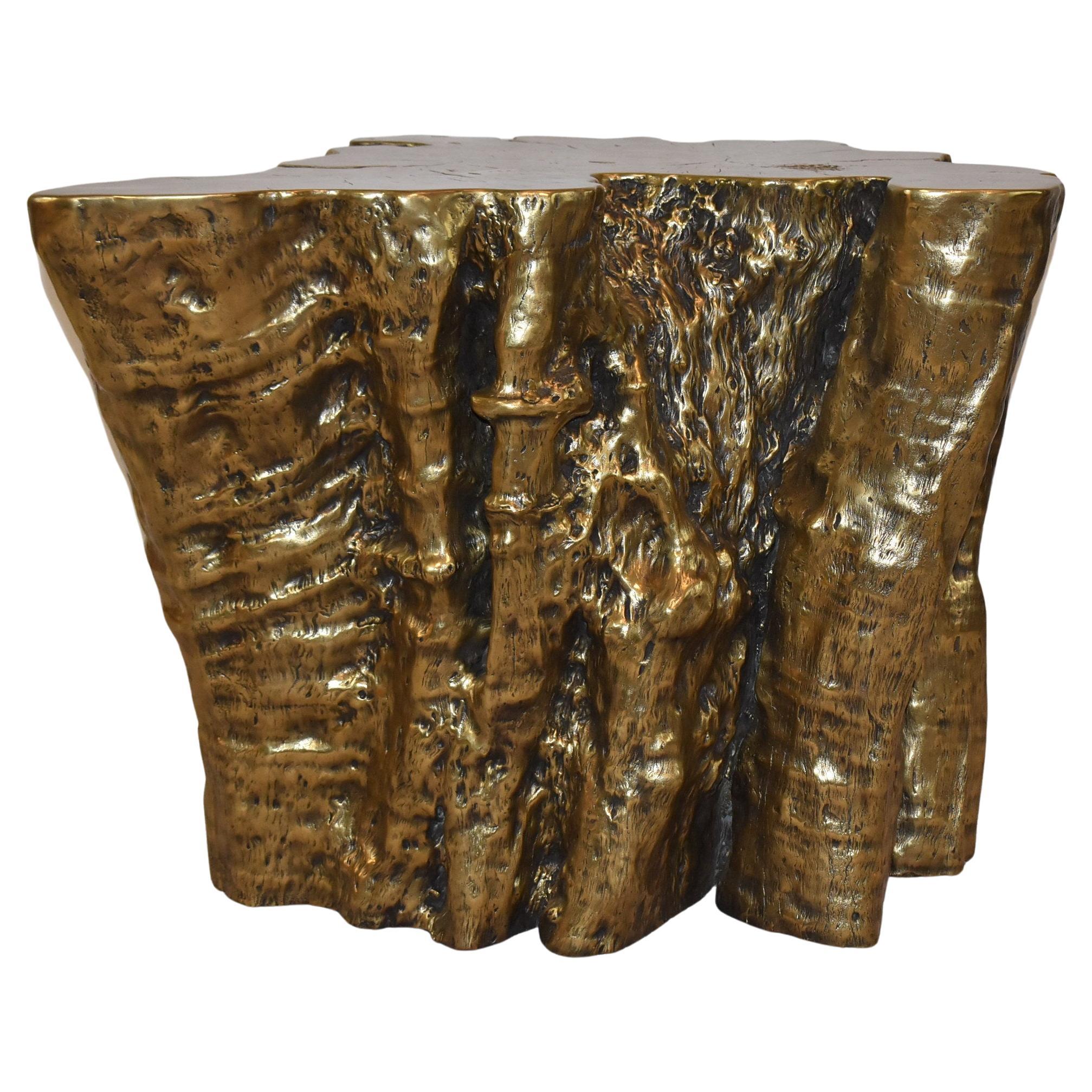 Bronze Large Tree Trunk Table Base by Century Furniture Co. Grand Tour For Sale