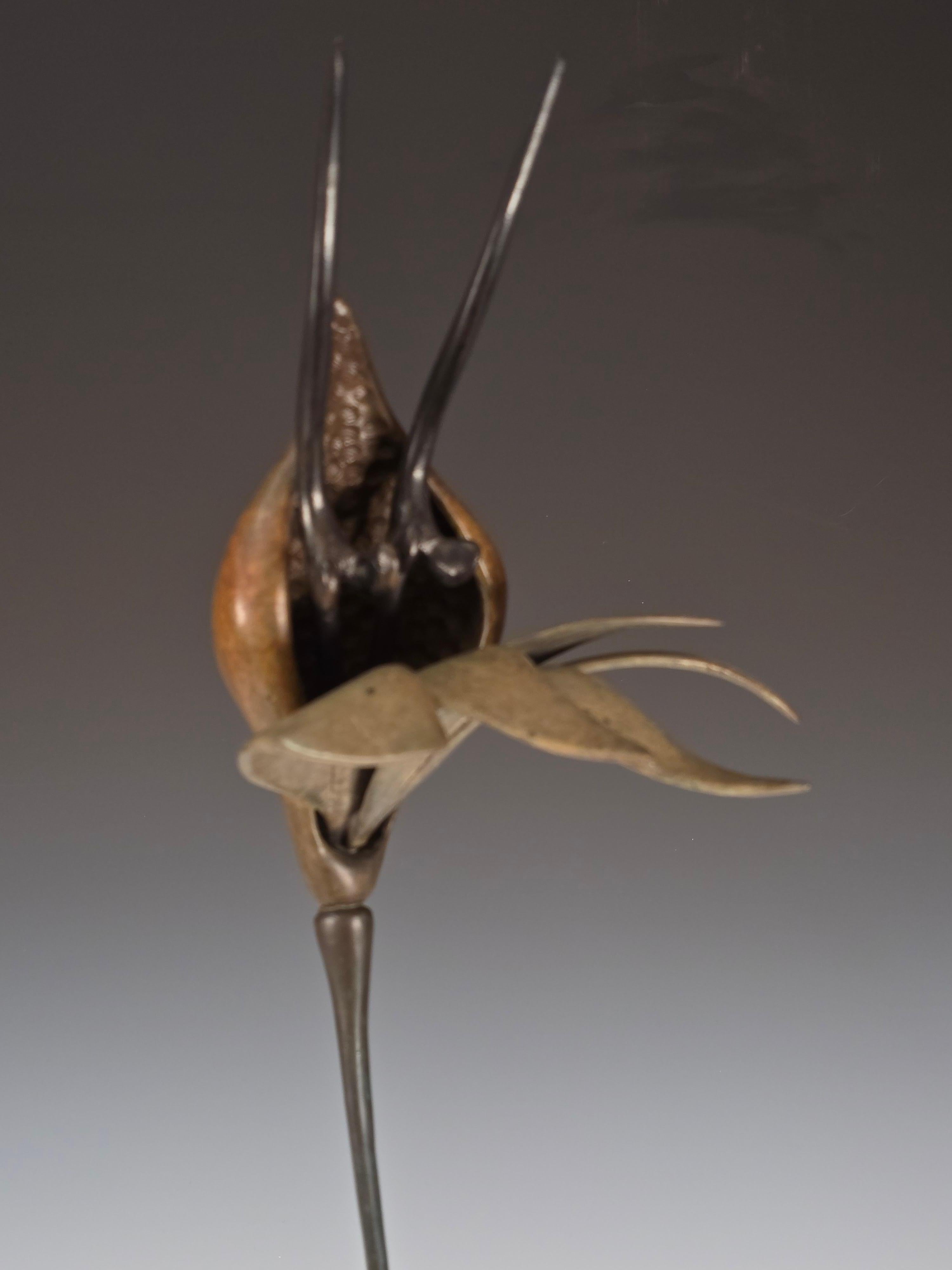 Bronzo Scultura di orchidee in bronzo di William Jauquet in vendita