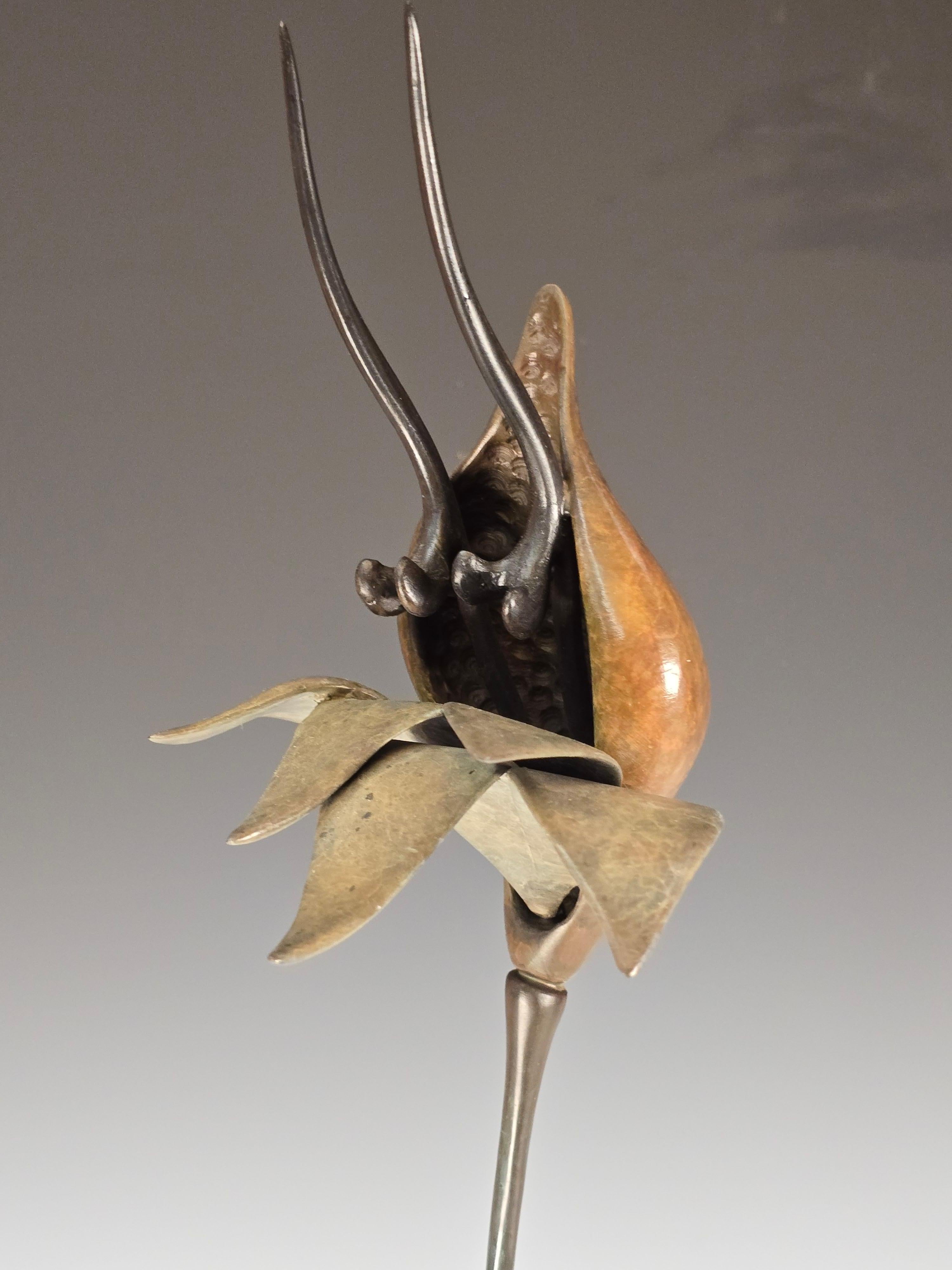 Scultura di orchidee in bronzo di William Jauquet in vendita 1