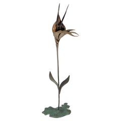 Bronze Orchid Sculpture by William Jauquet