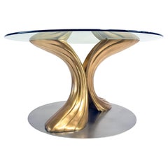 Bronze Organic Double Wave Design Table