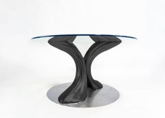 Bronze Organic Double Wave Design Table with Black Patina