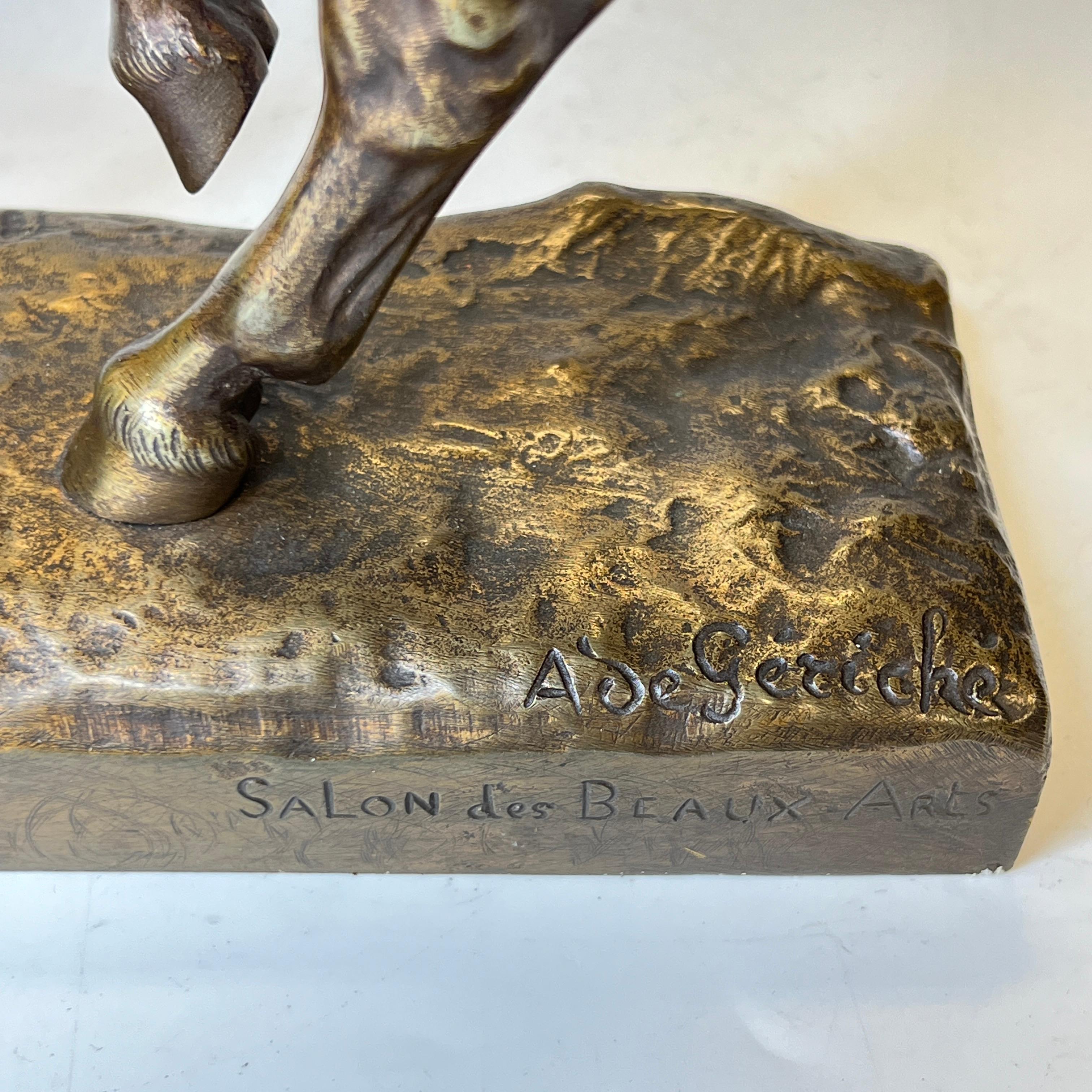 Bronze Orientalist Sculpture of Arab on Horseback After A. de Gericke 7