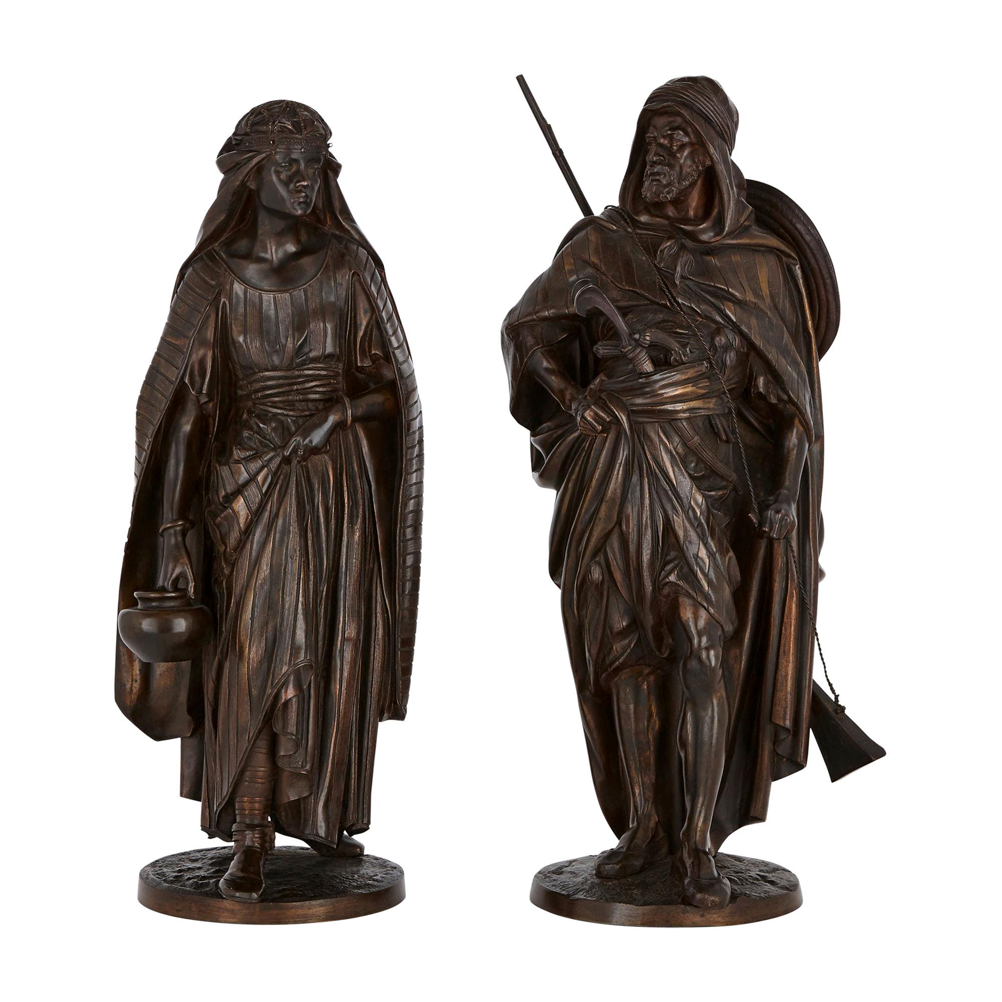 Bronze Orientalist Sculptures by Salmson For Sale