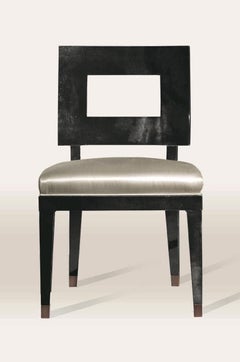 Bronze, Orsi, Mrs. Kamini Jivan, Chair IV, Dark Grey Parchment, Bronze Caps