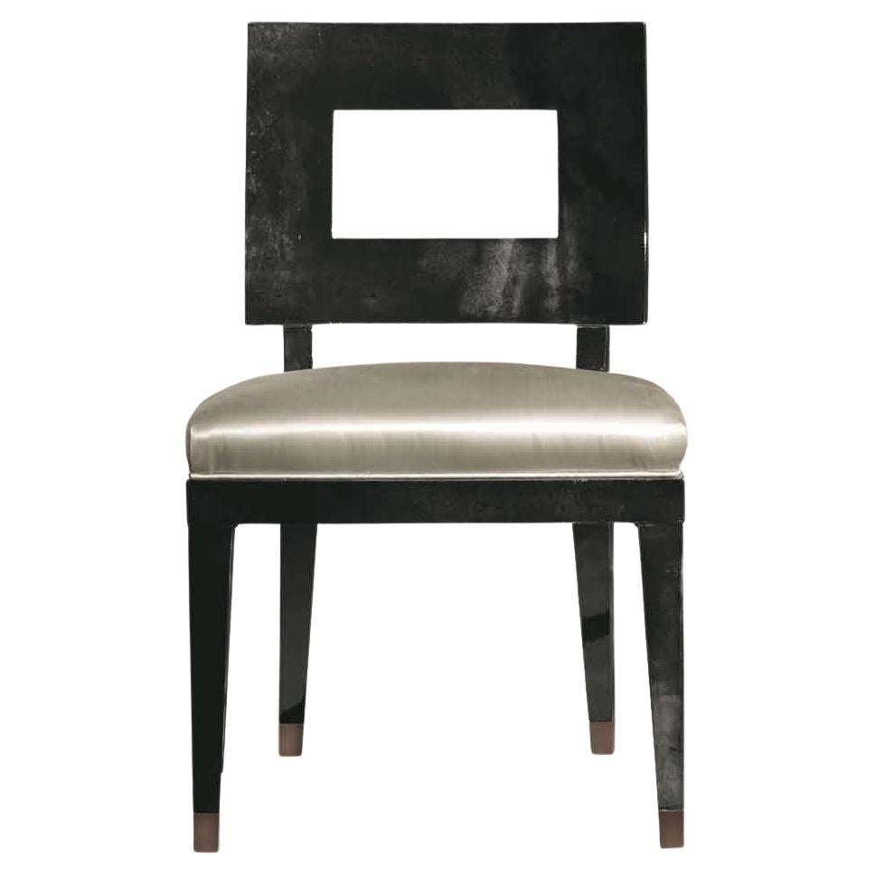 Bronze, Orsi, Mrs. Kamini Jivan, Chair IV, Dark Grey Parchment, Bronze Caps