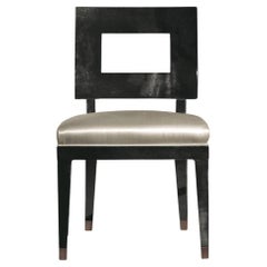 Bronze, Orsi, Mrs. Kamini Jivan, Chair IV, Dark Grey Parchment, Bronze Caps