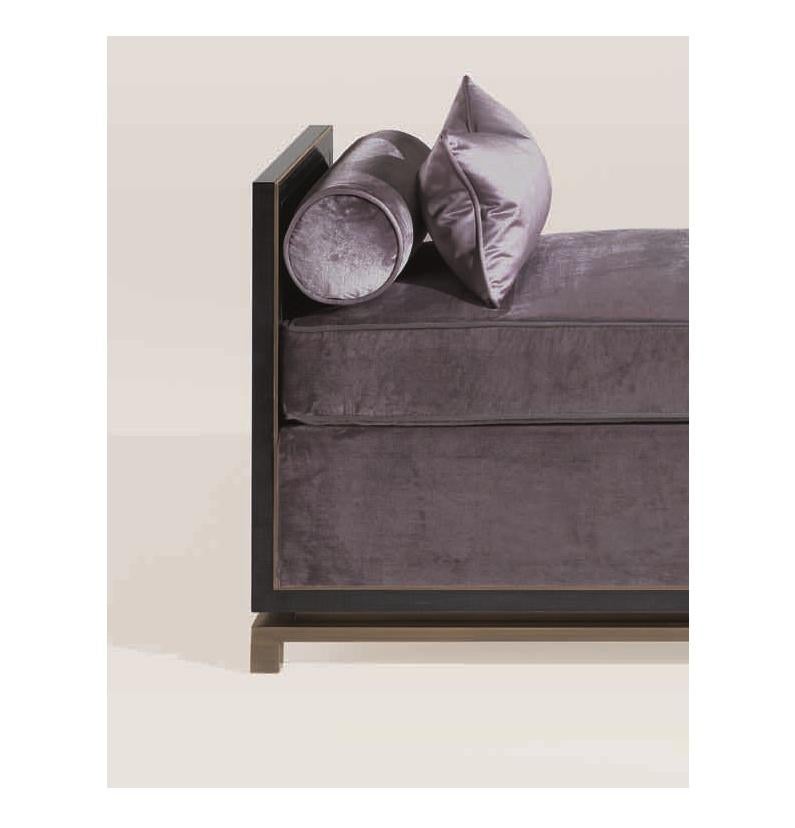 Italian Bronze, Orsi, Mrs. Kamini Jivan, Chaise, Grey Figured Sycamore, Bronze Trimming For Sale