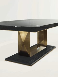Bronze, Orsi, Mrs. Kamini Jivan, Dining Table, Grey Figured Sycamore, Bronze