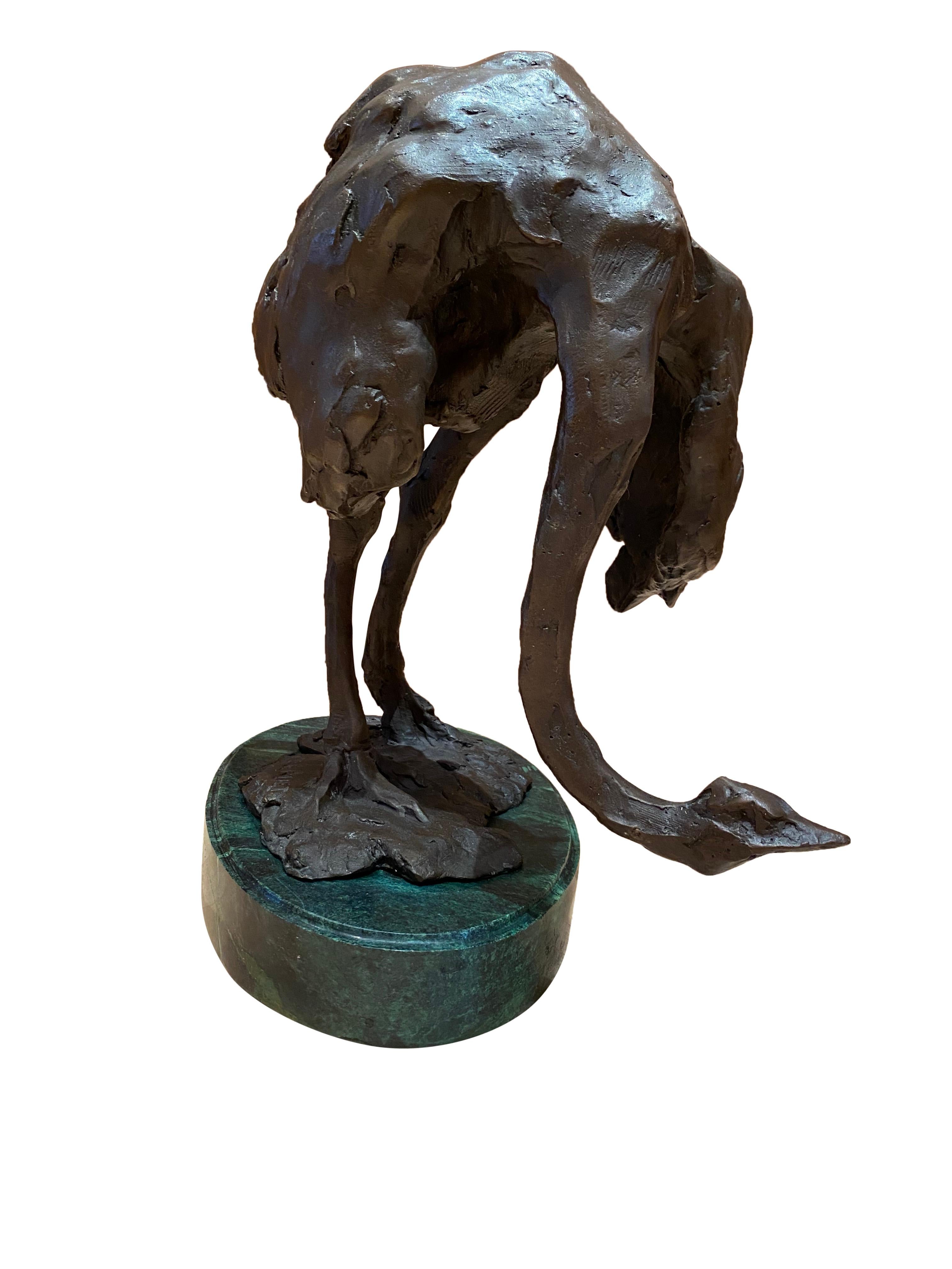 French Bronze Ostritch Sculpture, 20th Century For Sale