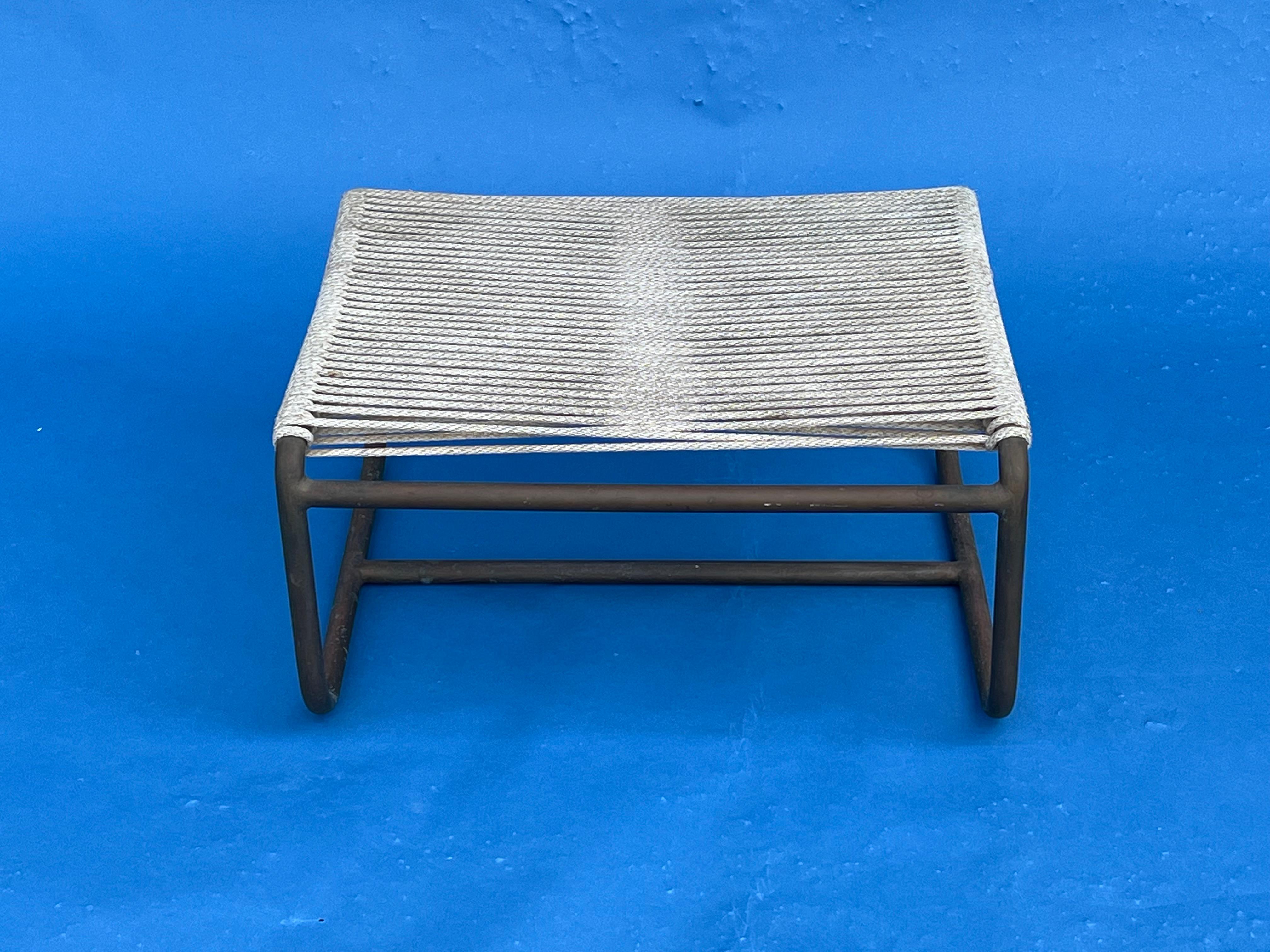Mid-Century Modern Bronze Ottoman by Walter Lamb for Brown Jordan ca' 1950's For Sale