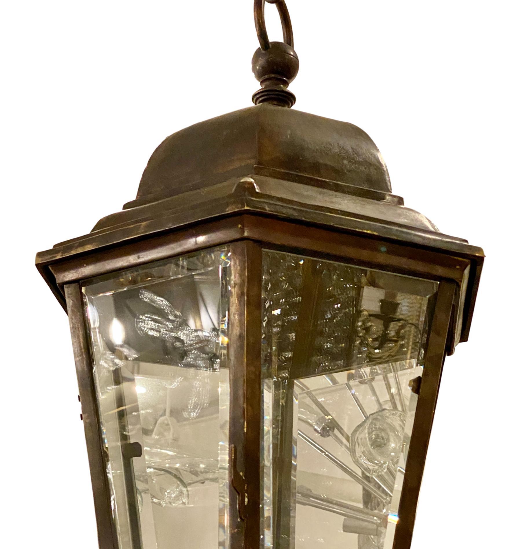Anglais Ensemble de lanternes d'extrieur en bronze. Vendu individuellement en vente