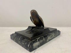 Bronze Owl and Marble Paper Weight