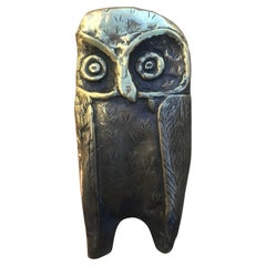 Bronze Owl Door Handle , 1960s
