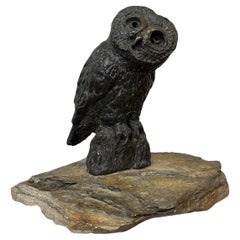 Bronze Eule Skulptur Signiert Nummeriert