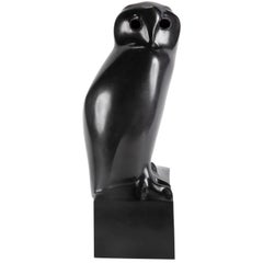Bronze Owl Titled "Grand Duc" by Francois Pompon