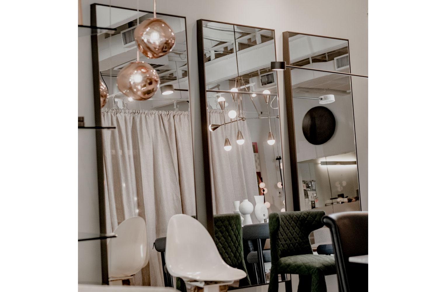 Modern Bronze Painted Frame Standing Wall Mirror, Max Alto For Sale