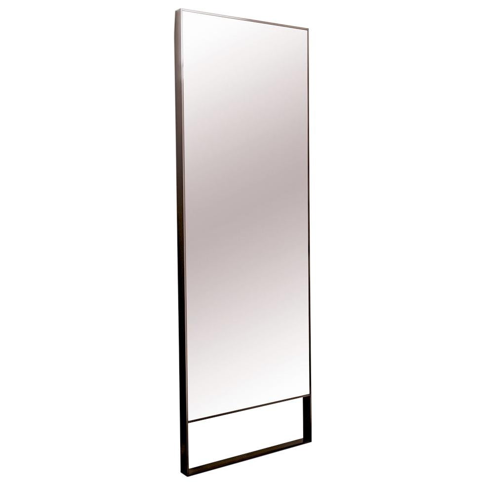 Miroir mural sur pied avec cadre peint en bronze, Max Alto