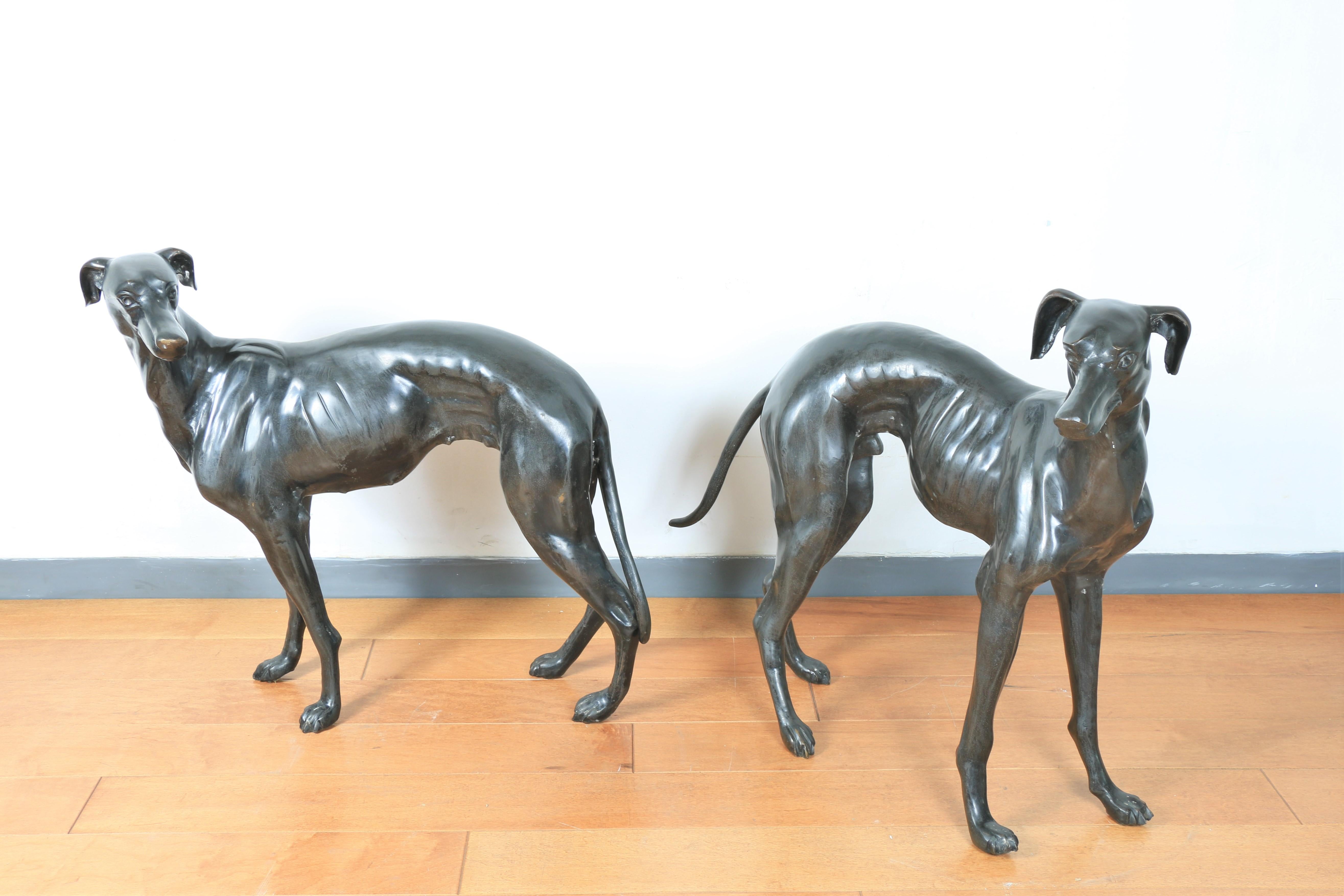 greyhound statues