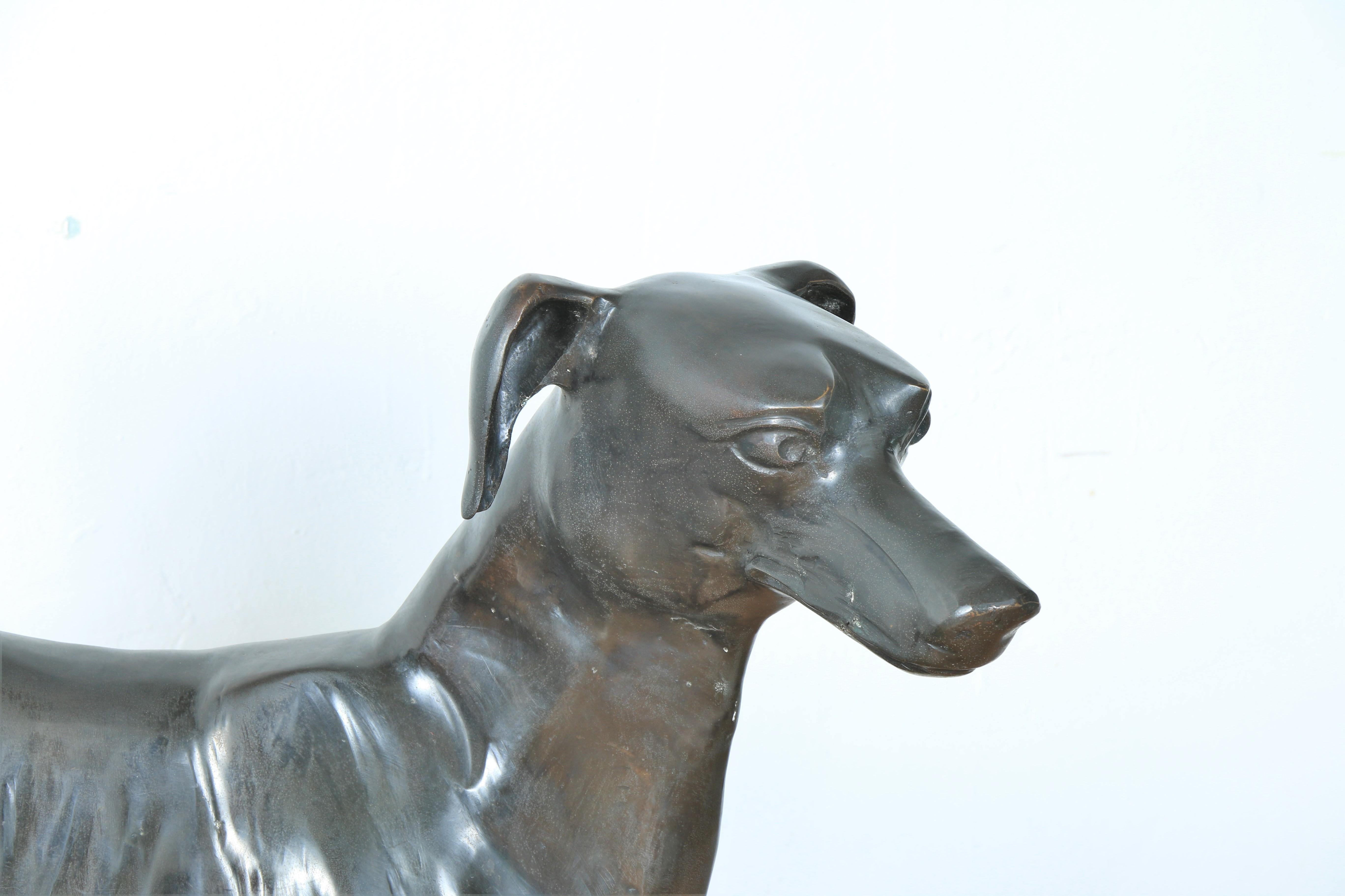 RG15 Greyhound Lurchers Dog Ornament Sculpture Bronze Resin Figurine