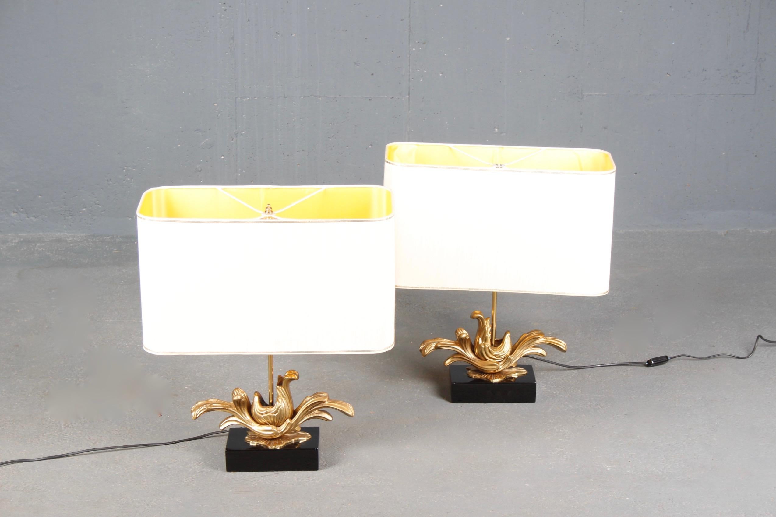 Bronze Pair of Table Lamp In Good Condition In grand Lancy, CH