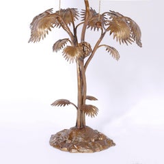 Bronze Palm Tree Table Lamp