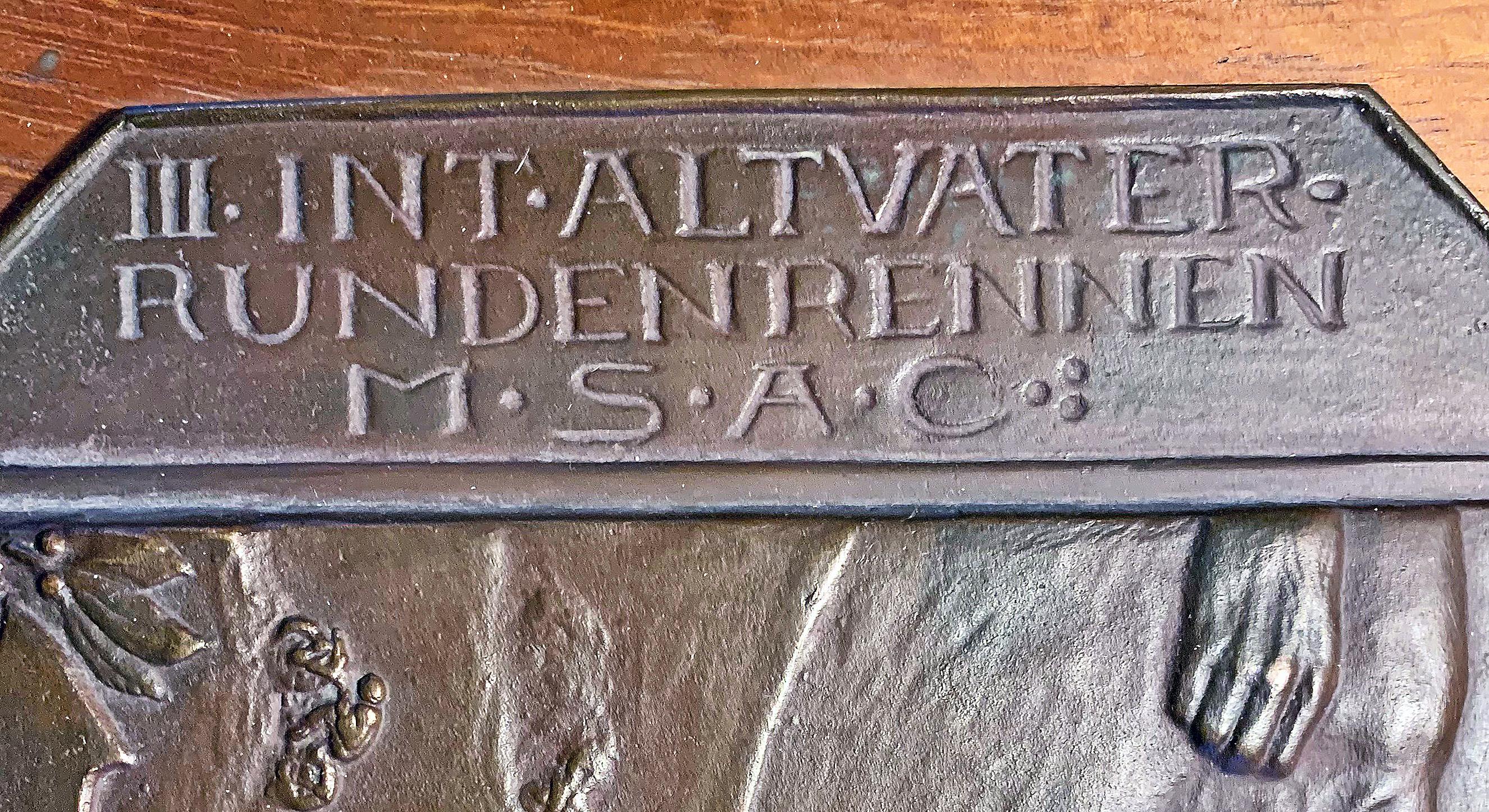 Cast Bronze Panel for Altvater-praděd Road Race, Rare Example of Art Deco Automobilia