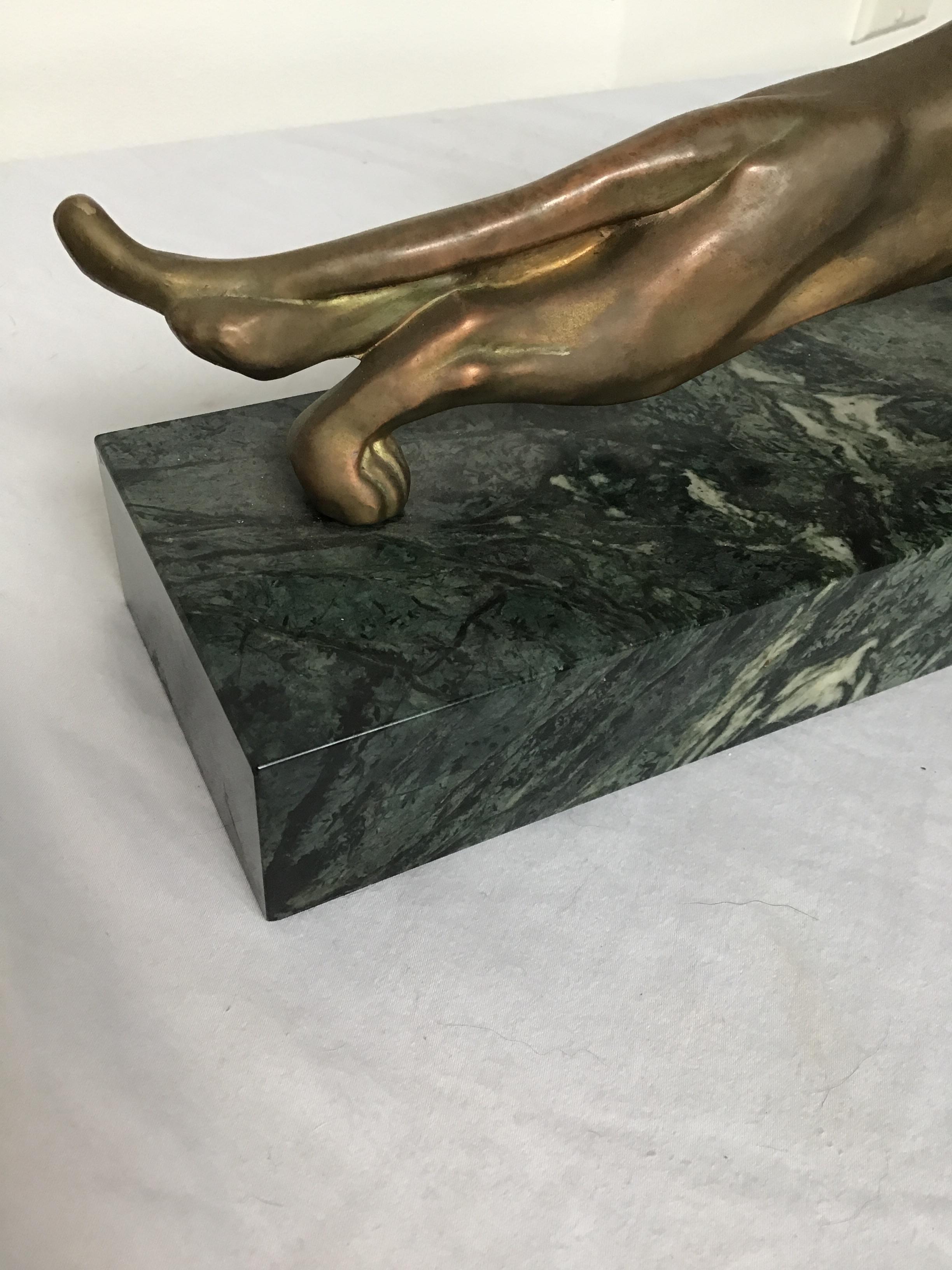 Bronze Panther on Marble Base 5