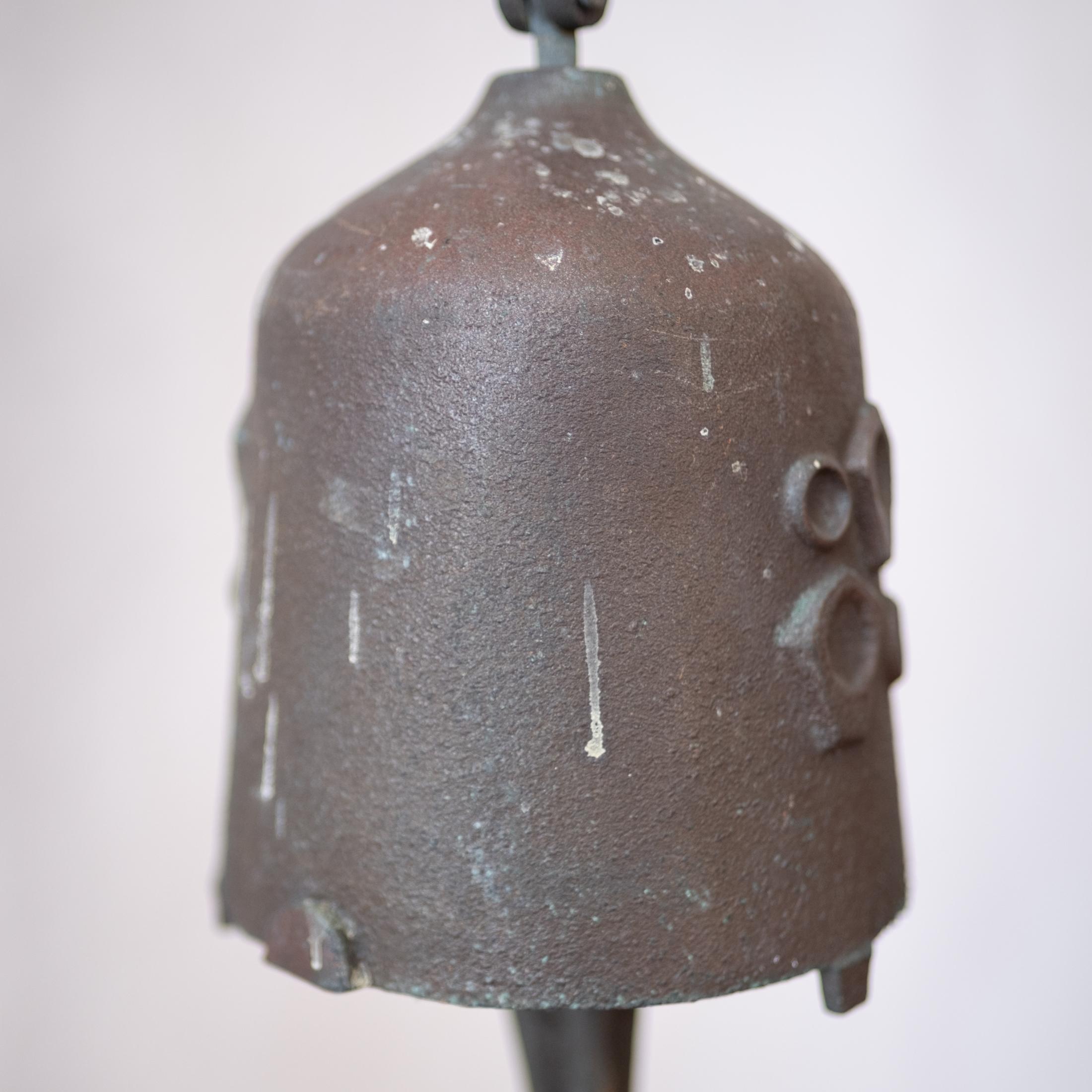 Bronze Paolo Soleri Signed Hanging Bronze Bell Sculpture 4