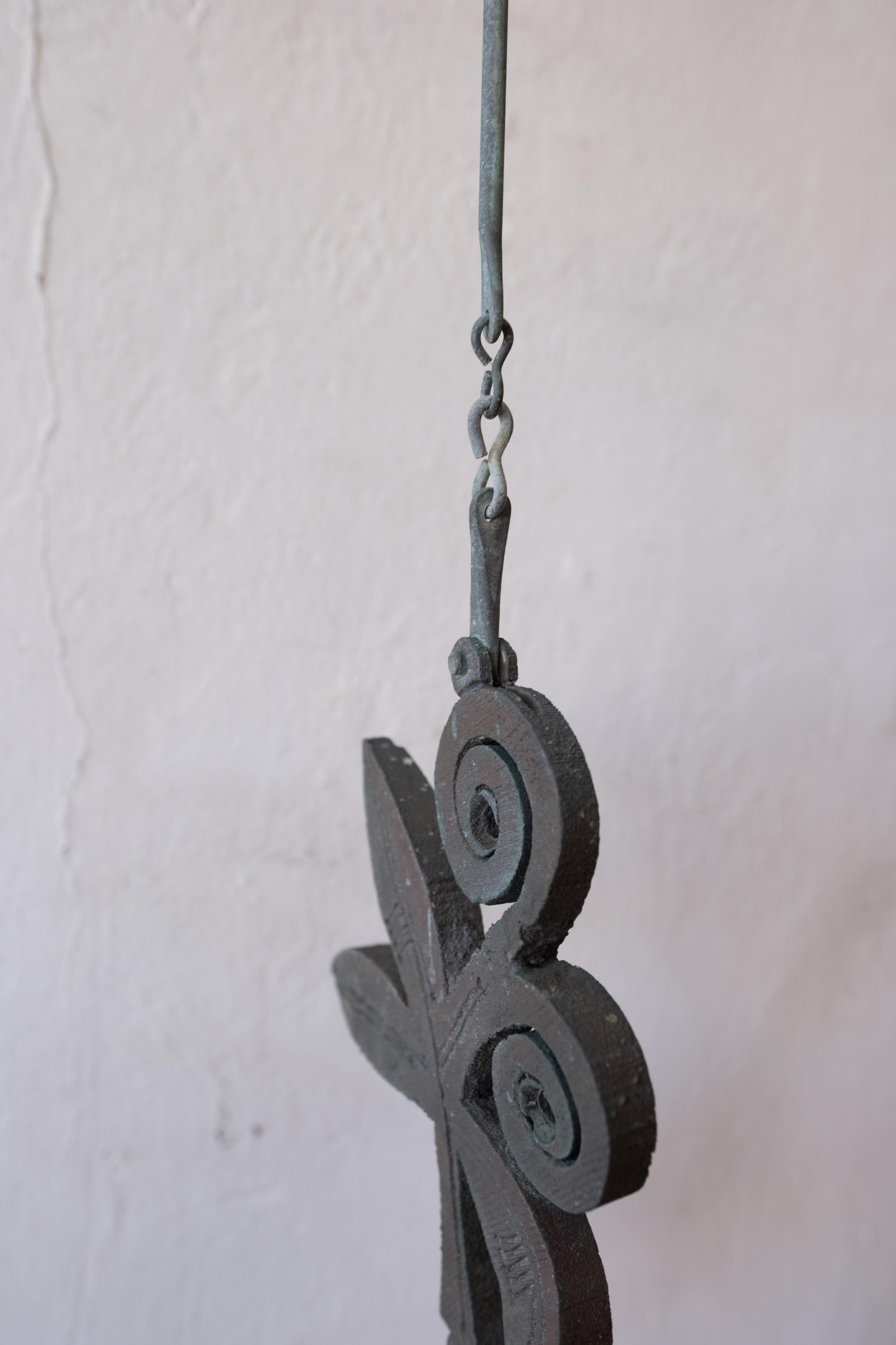 Bronze Paolo Soleri Signed Hanging Bronze Bell Sculpture 13