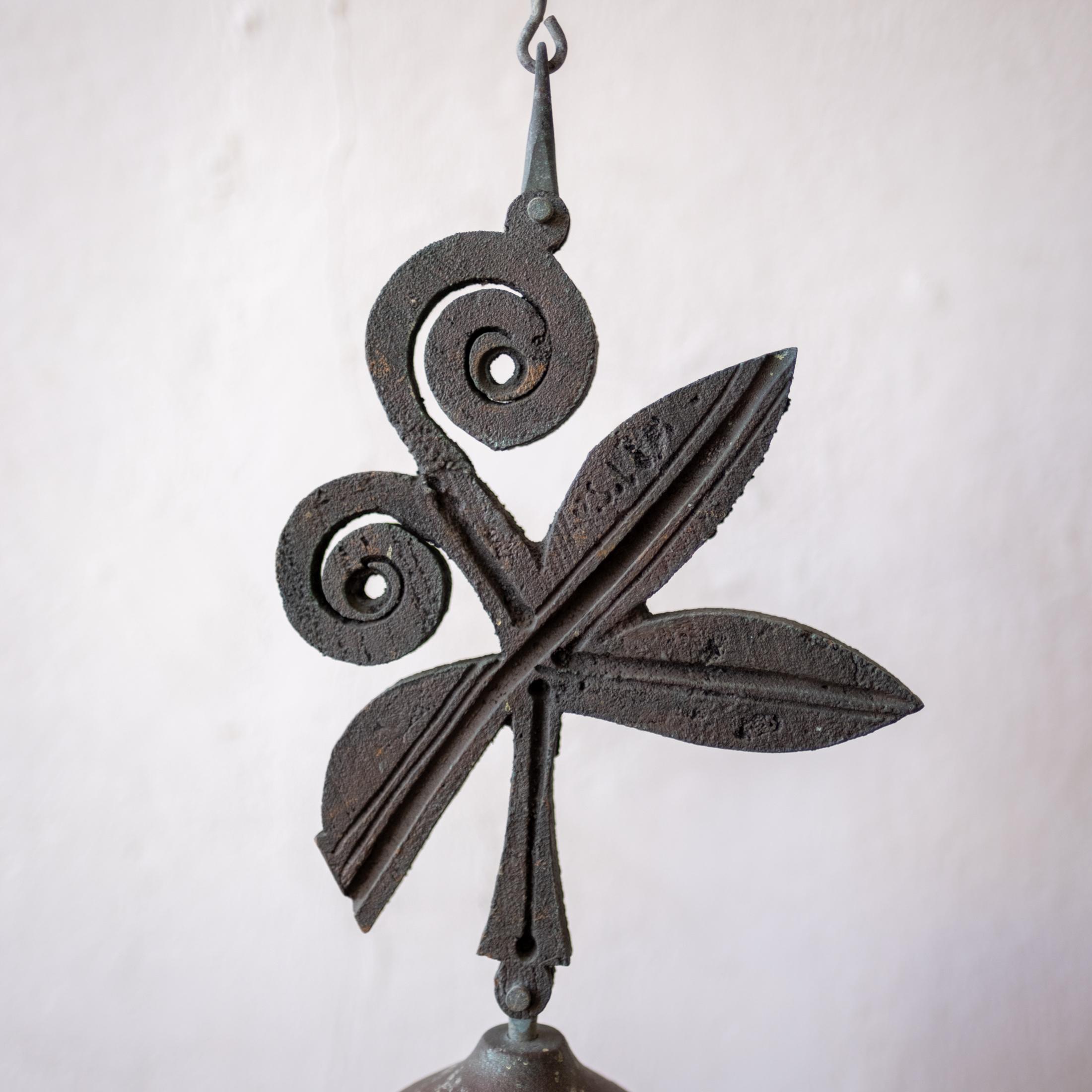 Mid-Century Modern Bronze Paolo Soleri Signed Hanging Bronze Bell Sculpture