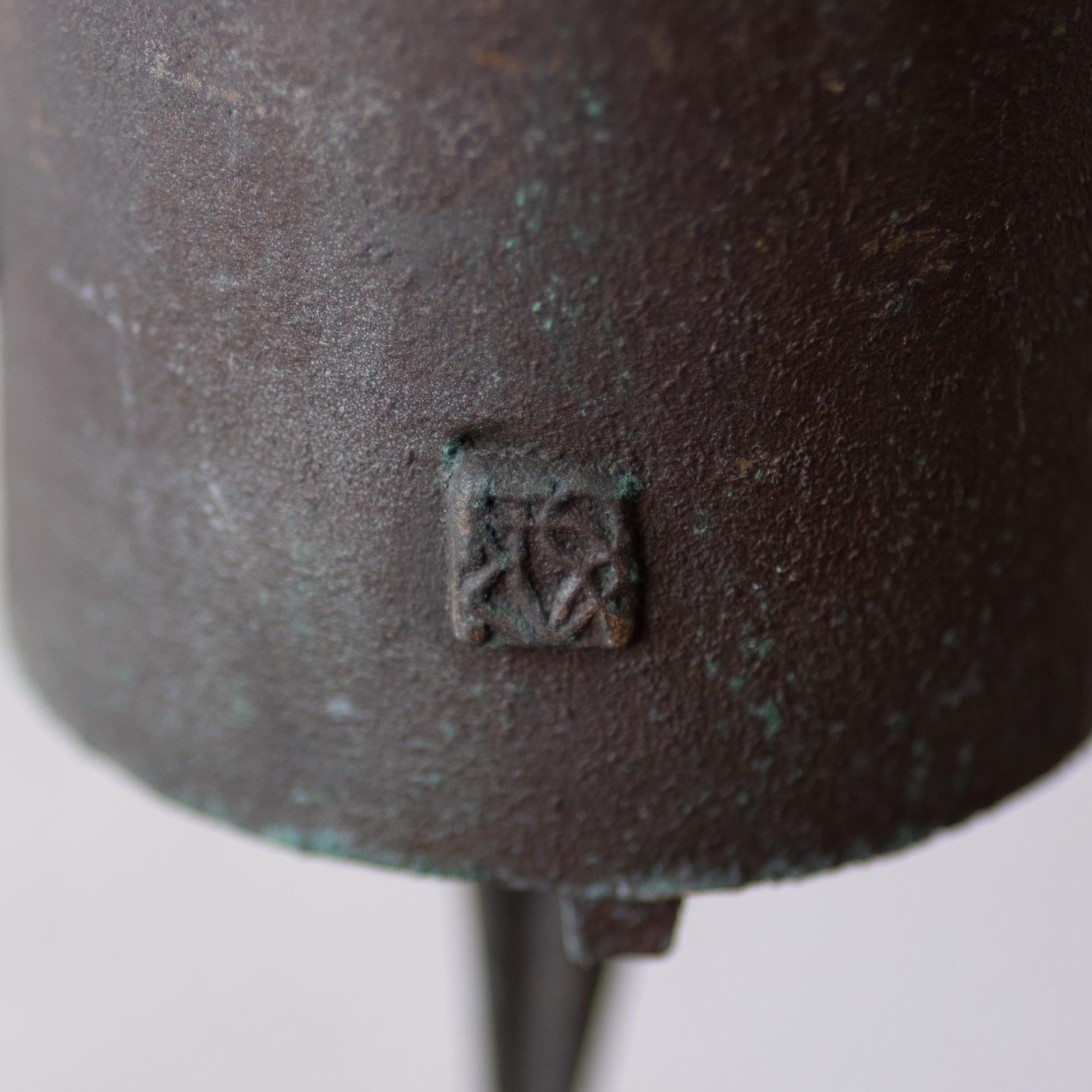 Bronze Paolo Soleri Signed Hanging Bronze Bell Sculpture 3