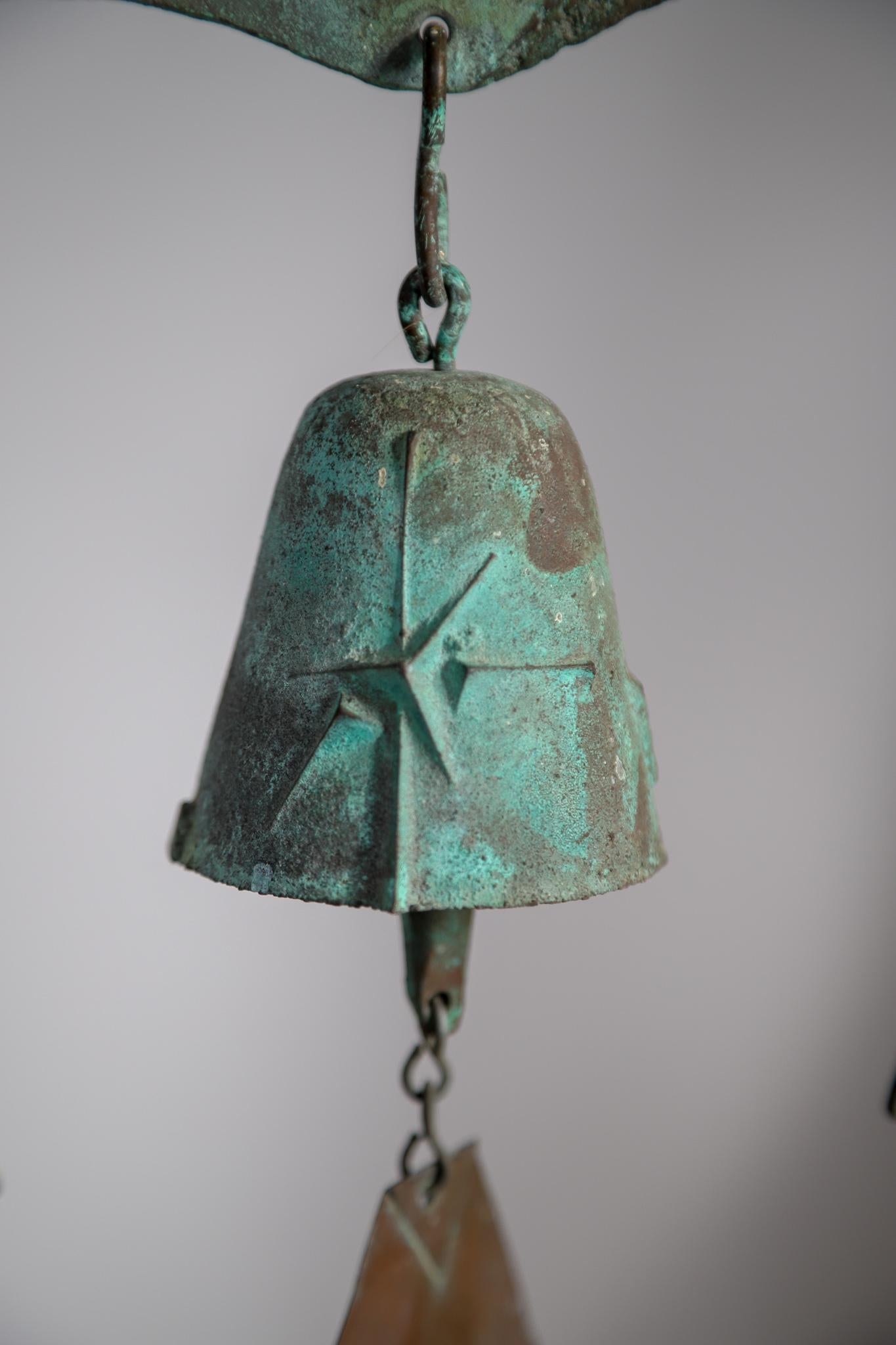 Bronze Paolo Soleri Wind Bell Chime In Good Condition In Oklahoma City, OK