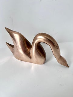 Bronze Paperweight Sculpture of a Bird or Swan