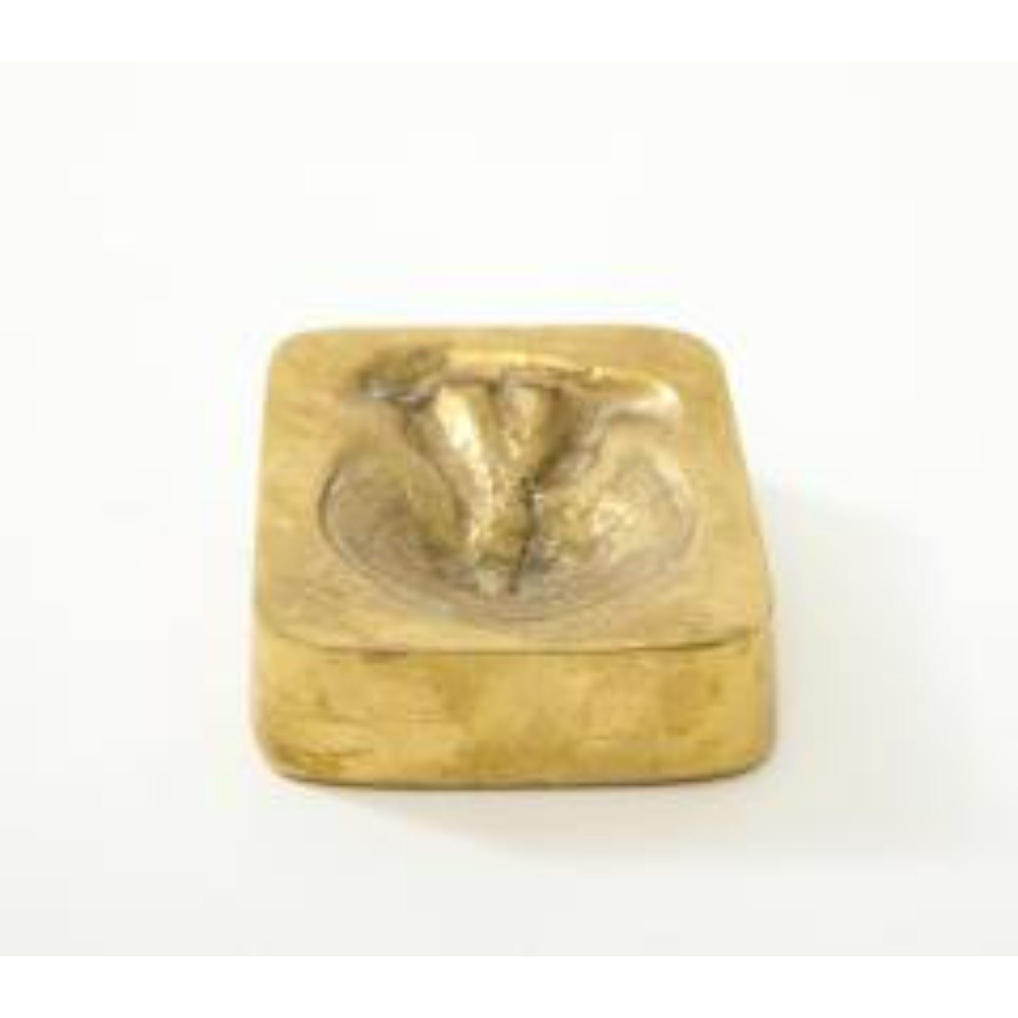 Minimalist Bronze Paperweight/Vide-Poche by B.W. Genis, circa 1980 For Sale