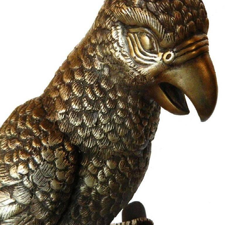 French Bronze Parrot on a Perch
