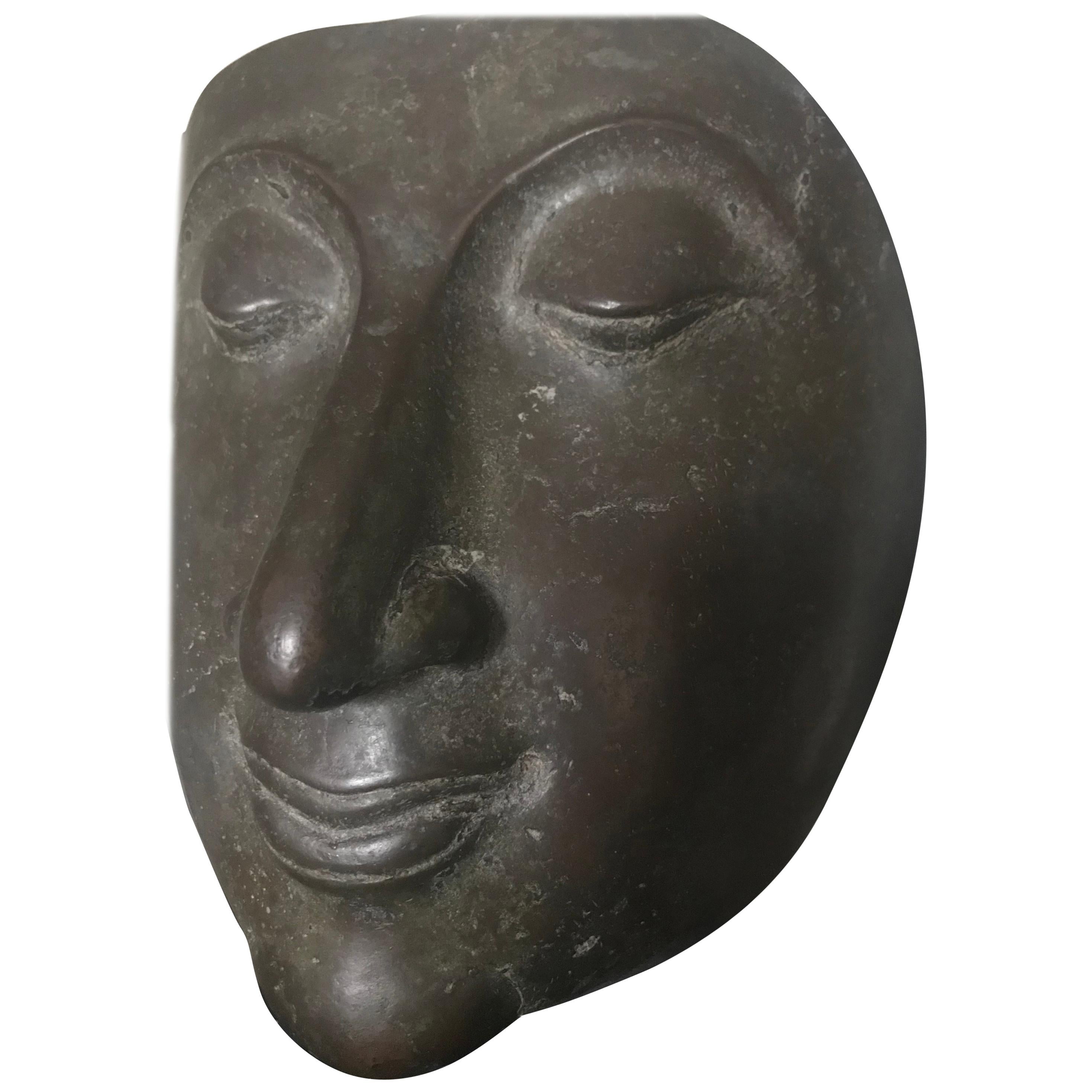 Bronze Teil des Buddha-Kopfs aus Bronze